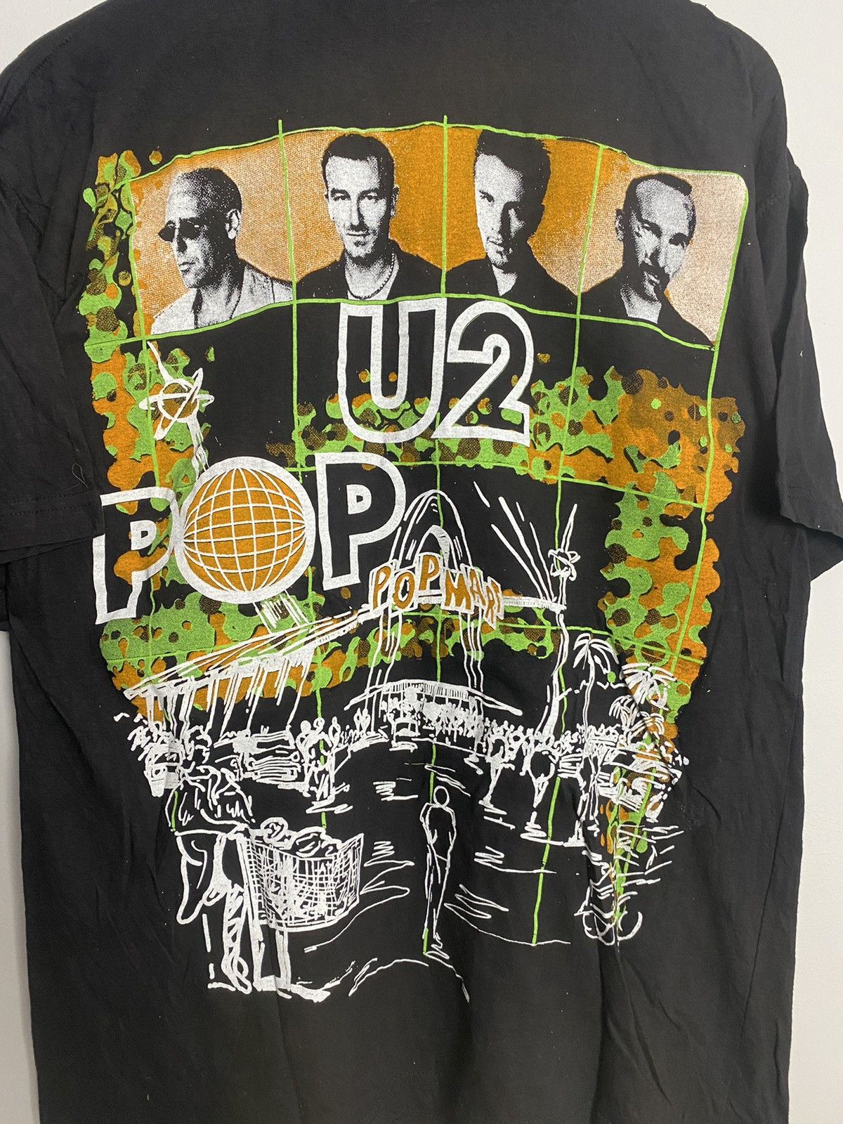 Band Tees VINTAGE Rare90s U2 Pop Mart new wave Tour 1997 Band Tee Size US L / EU 52-54 / 3 - 4 Thumbnail