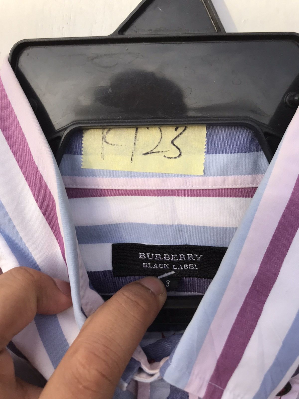 Burberry Vintage Burberry Diagonal Stripe Shirt Size US L / EU 52-54 / 3 - 3 Thumbnail
