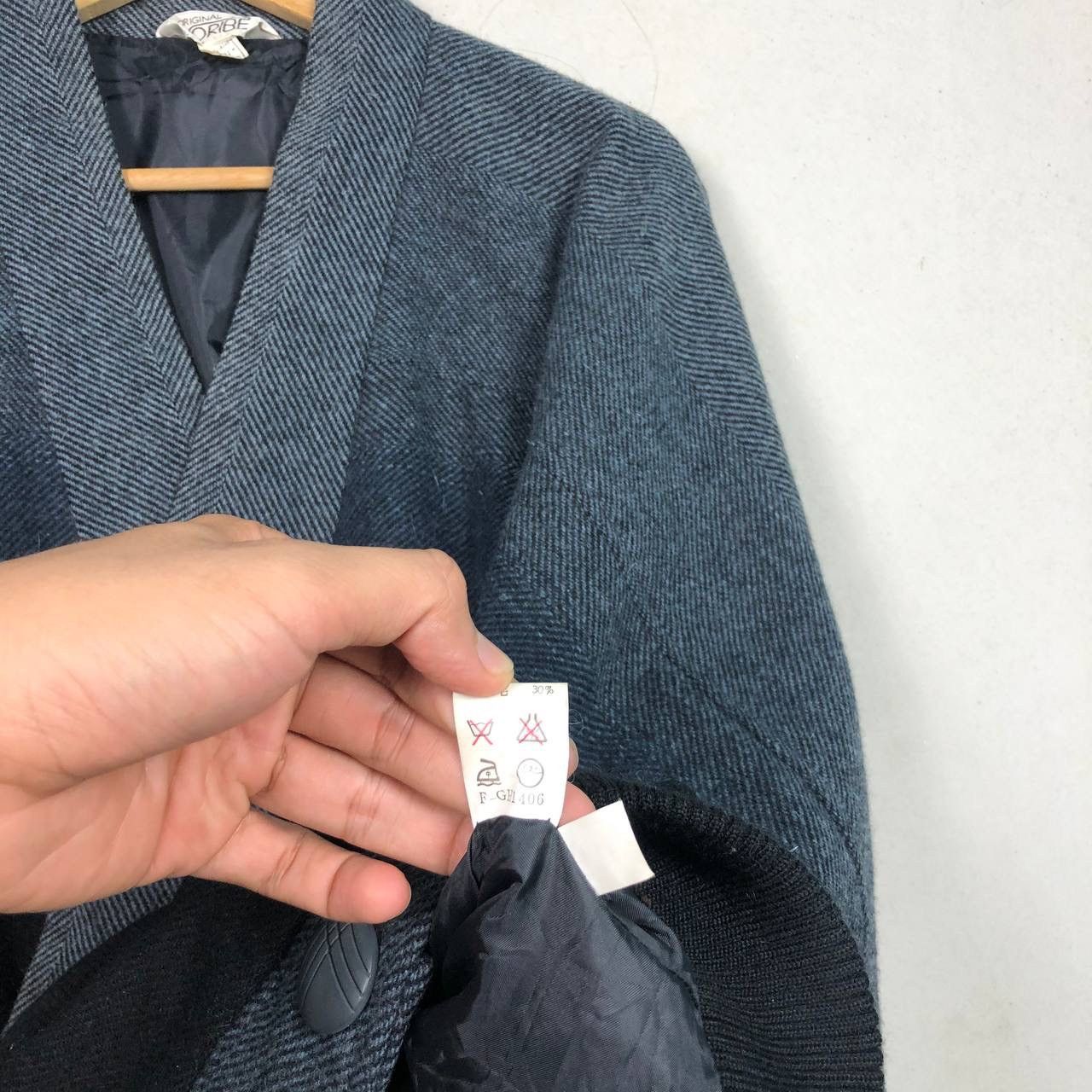 Japanese Brand Vtg Japanese ORIBE Wool Knitted Poncho Cloaks Capes Soft Size US M / EU 48-50 / 2 - 9 Thumbnail