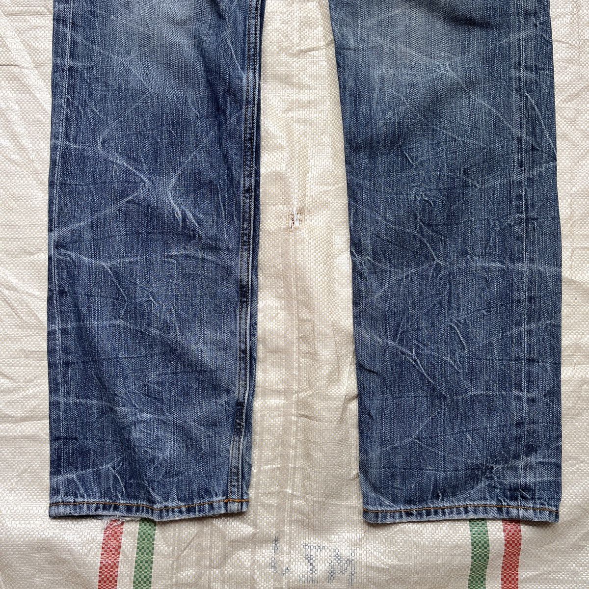 Japanese Brand × Native × Vintage Big Embroidery Native Apache Red Indian Skull Denim Jeans Size US 29 - 13 Thumbnail