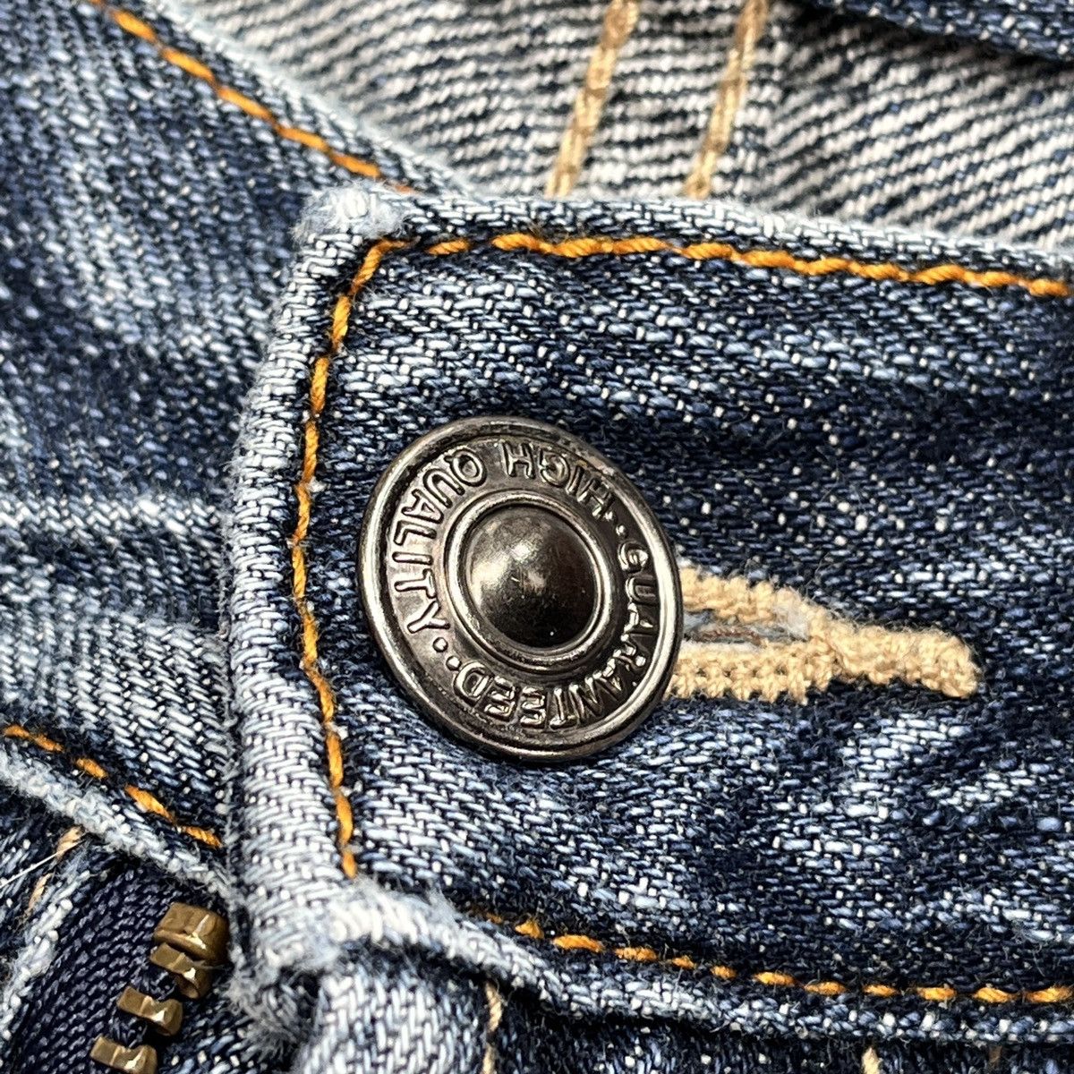 Japanese Brand × Native × Vintage Big Embroidery Native Apache Red Indian Skull Denim Jeans Size US 29 - 6 Thumbnail