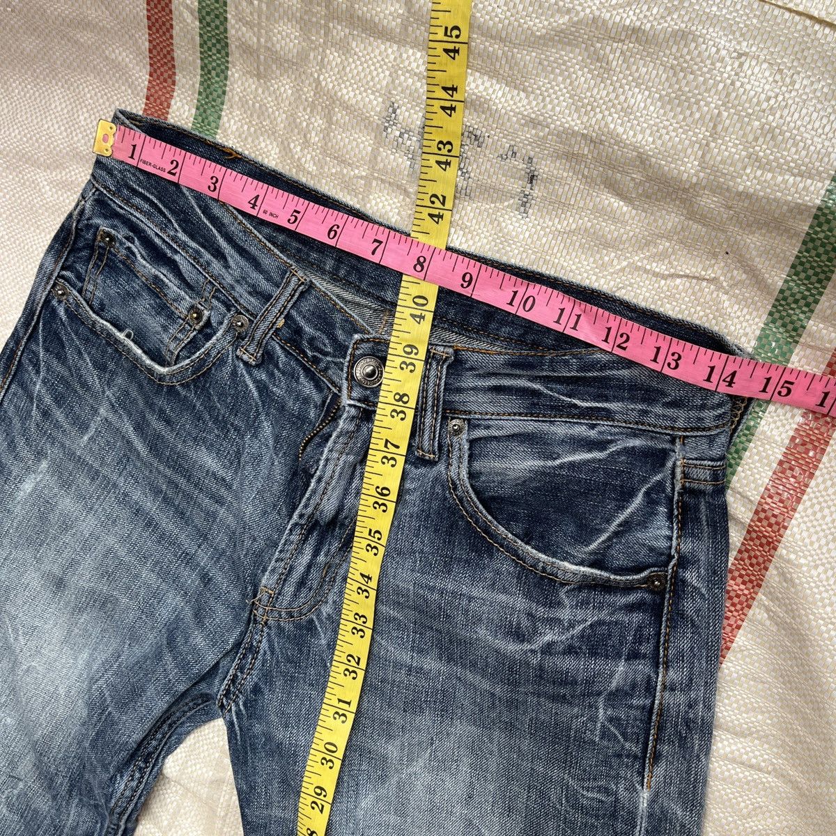 Japanese Brand × Native × Vintage Big Embroidery Native Apache Red Indian Skull Denim Jeans Size US 29 - 3 Thumbnail