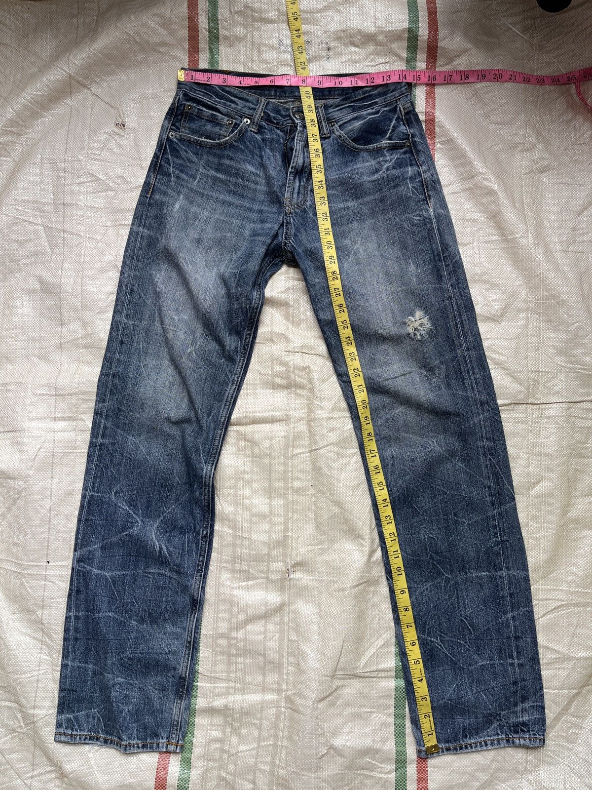 Japanese Brand × Native × Vintage Big Embroidery Native Apache Red Indian Skull Denim Jeans Size US 29 - 4 Thumbnail