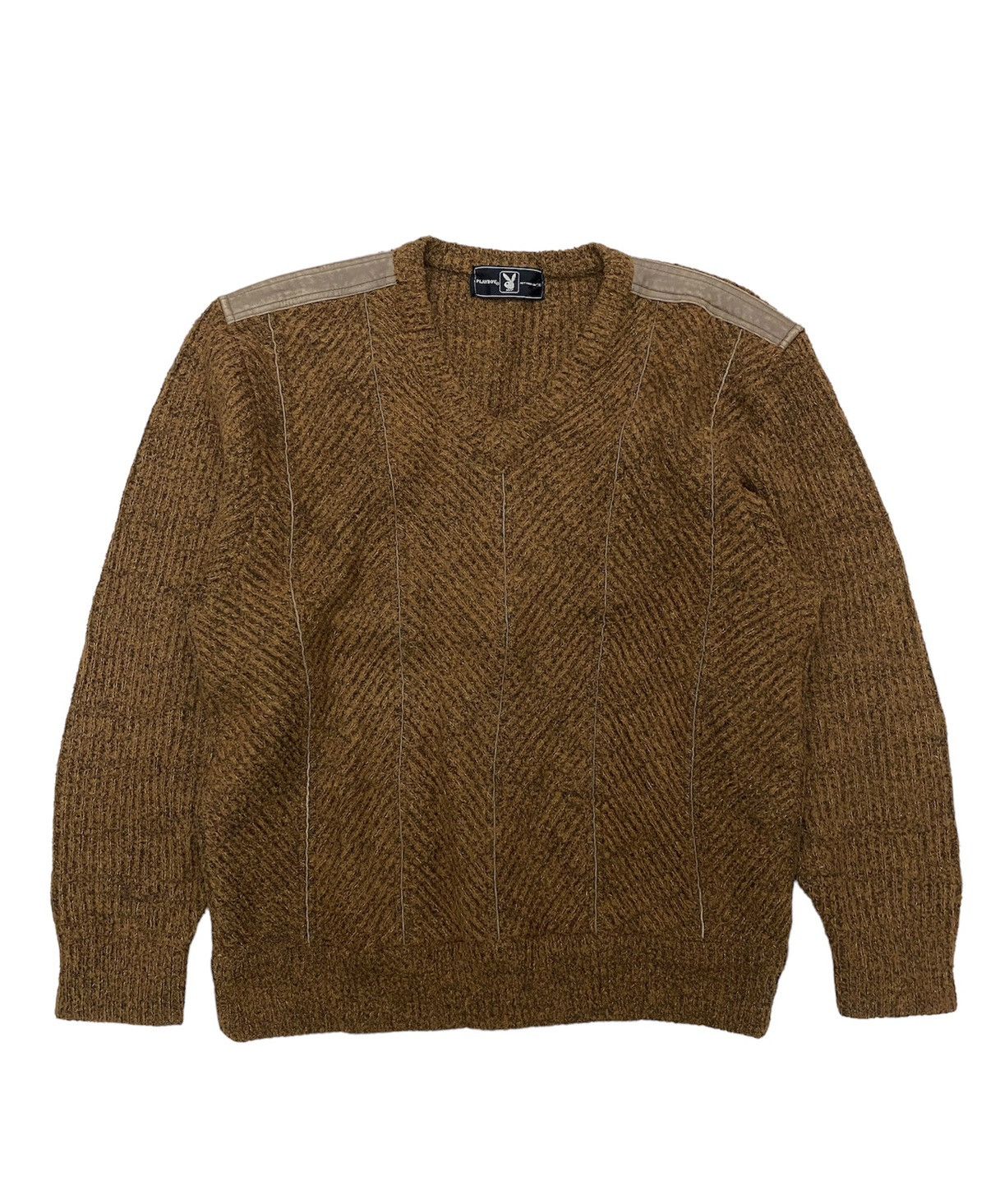 image of Playboy Wool Knitwear Sweater in Brown, Men's (Size Medium)