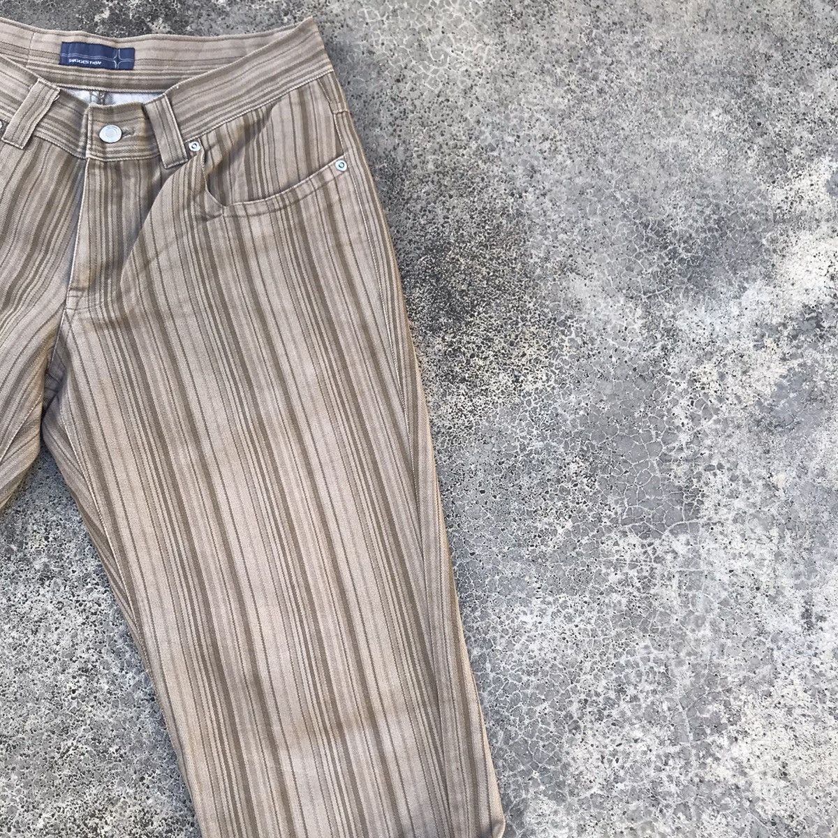 Japanese Brand Suggestion Distressed Hickory Striped Denim Pants Size US 29 - 5 Thumbnail