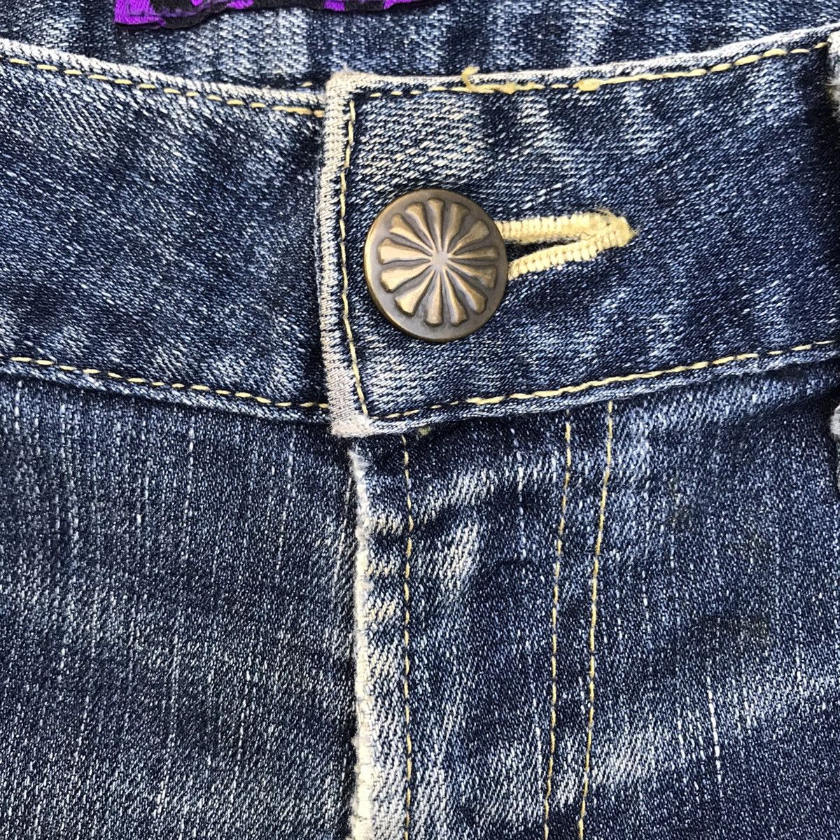 SLY W31💥Vintage SLY Distressed Blue Wash Flare Denim Jeans Size US 31 - 7 Thumbnail