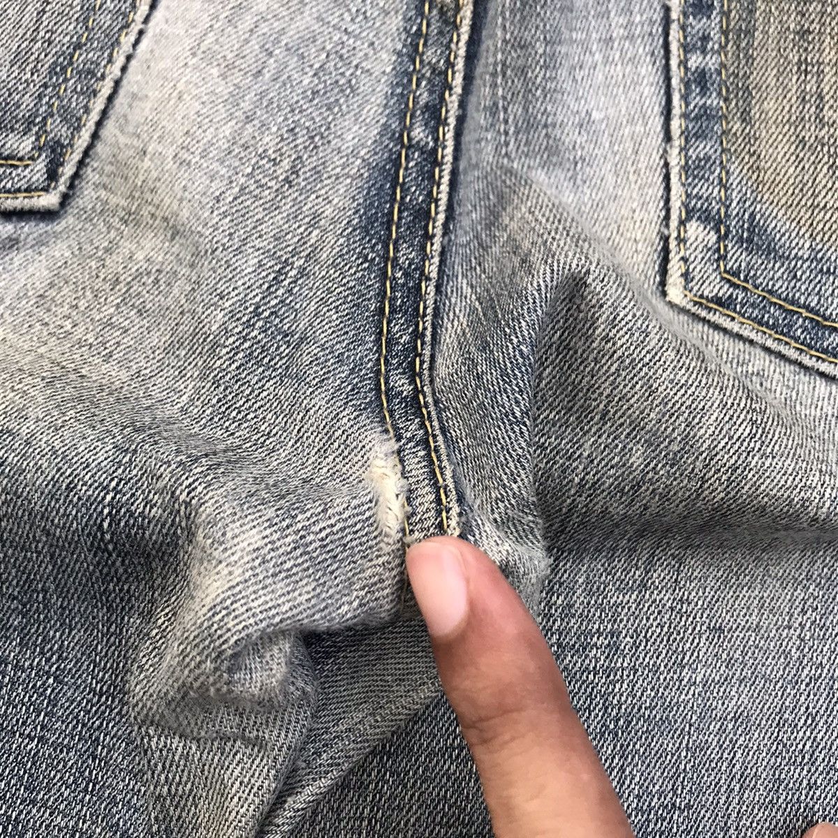 SLY W31💥Vintage SLY Distressed Blue Wash Flare Denim Jeans Size US 31 - 12 Thumbnail