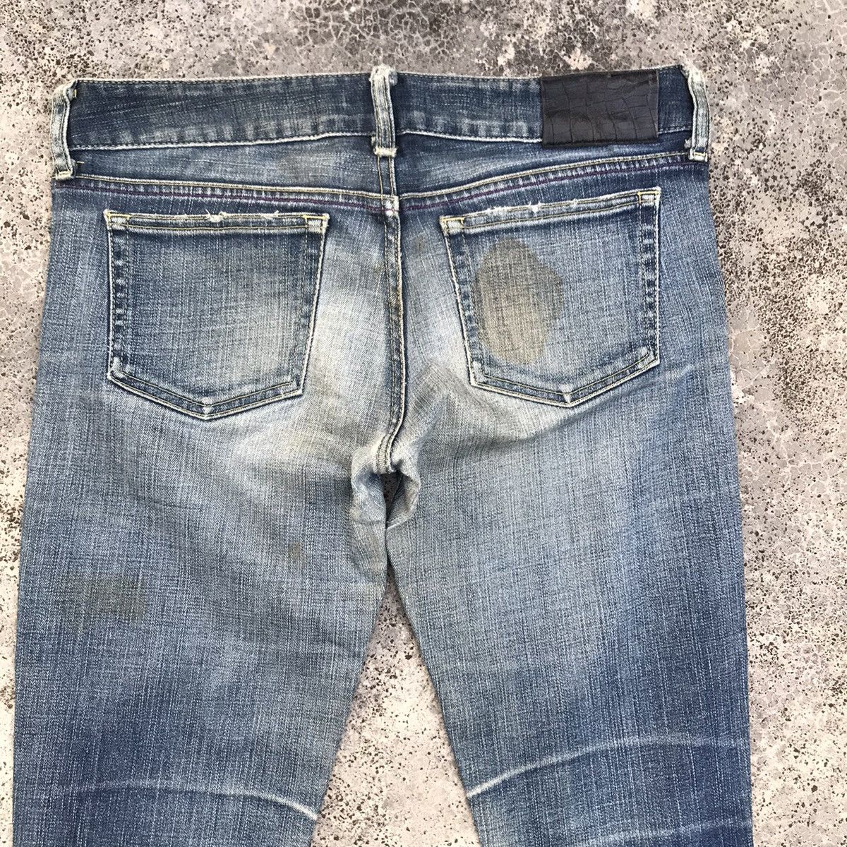 SLY W31💥Vintage SLY Distressed Blue Wash Flare Denim Jeans Size US 31 - 11 Thumbnail
