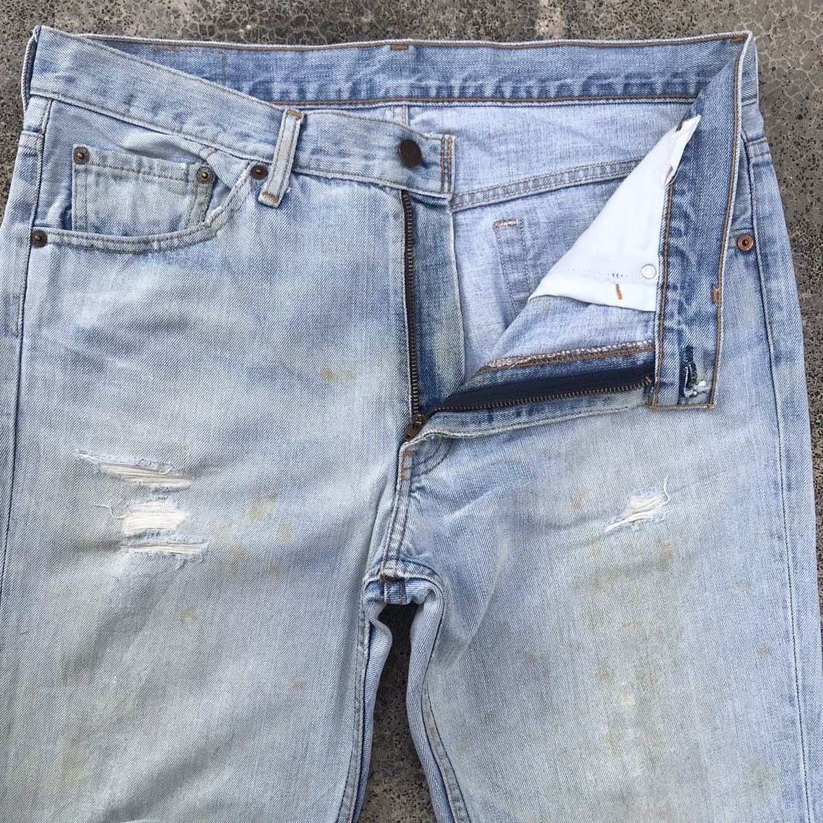 Levi's Vintage Clothing 💥 90's Vintage Levis 517 Distressed Faded Flare Jeans Pants Size US 34 / EU 50 - 7 Thumbnail
