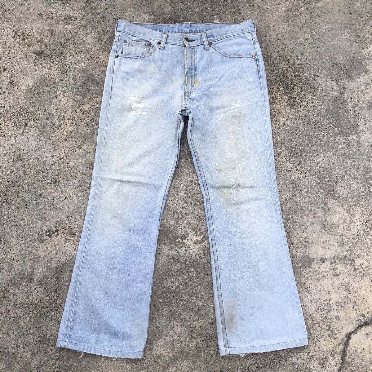 Levi's Vintage Clothing 💥 90's Vintage Levis 517 Distressed Faded Flare Jeans Pants Size US 34 / EU 50 - 1 Thumbnail
