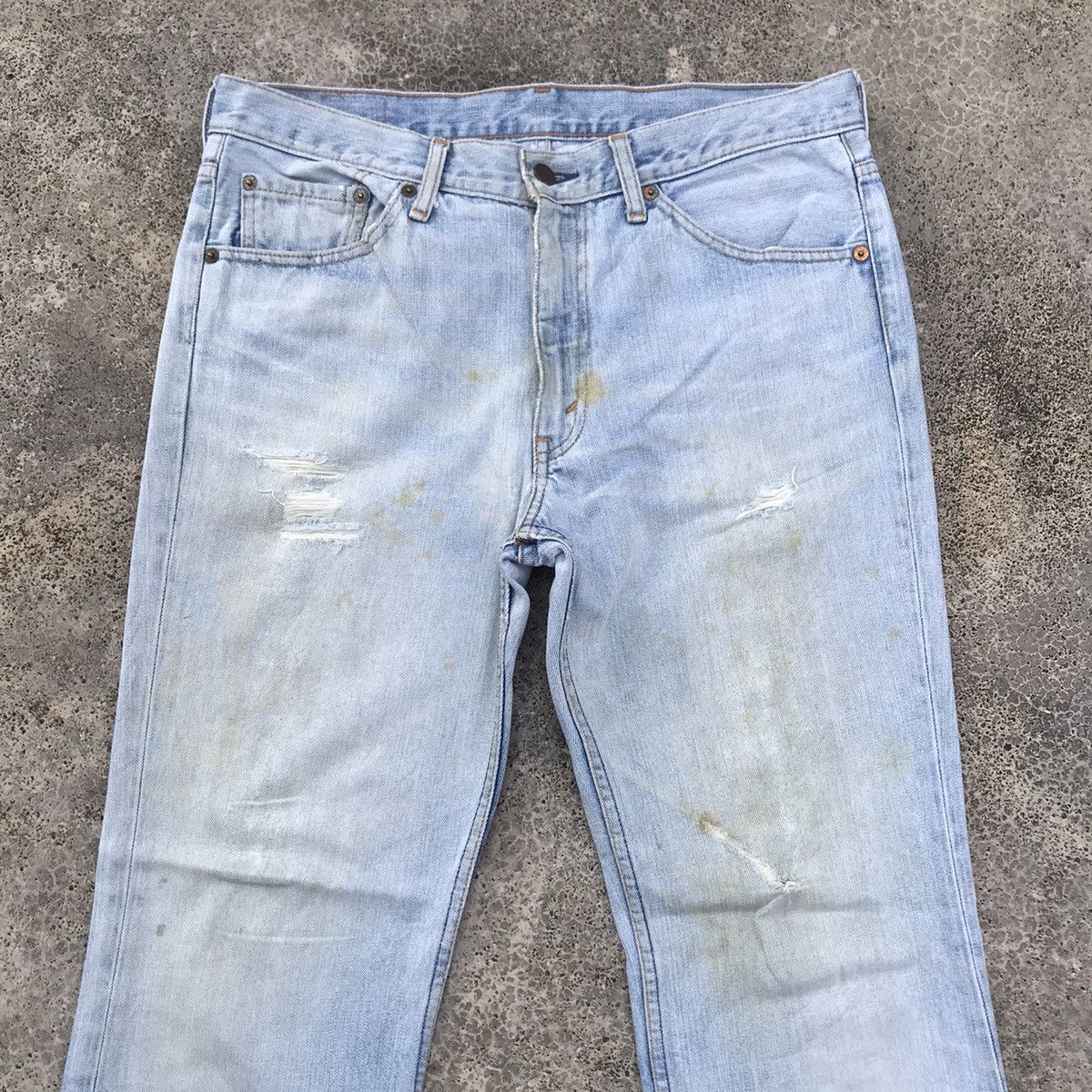 Levi's Vintage Clothing 💥 90's Vintage Levis 517 Distressed Faded Flare Jeans Pants Size US 34 / EU 50 - 2 Thumbnail