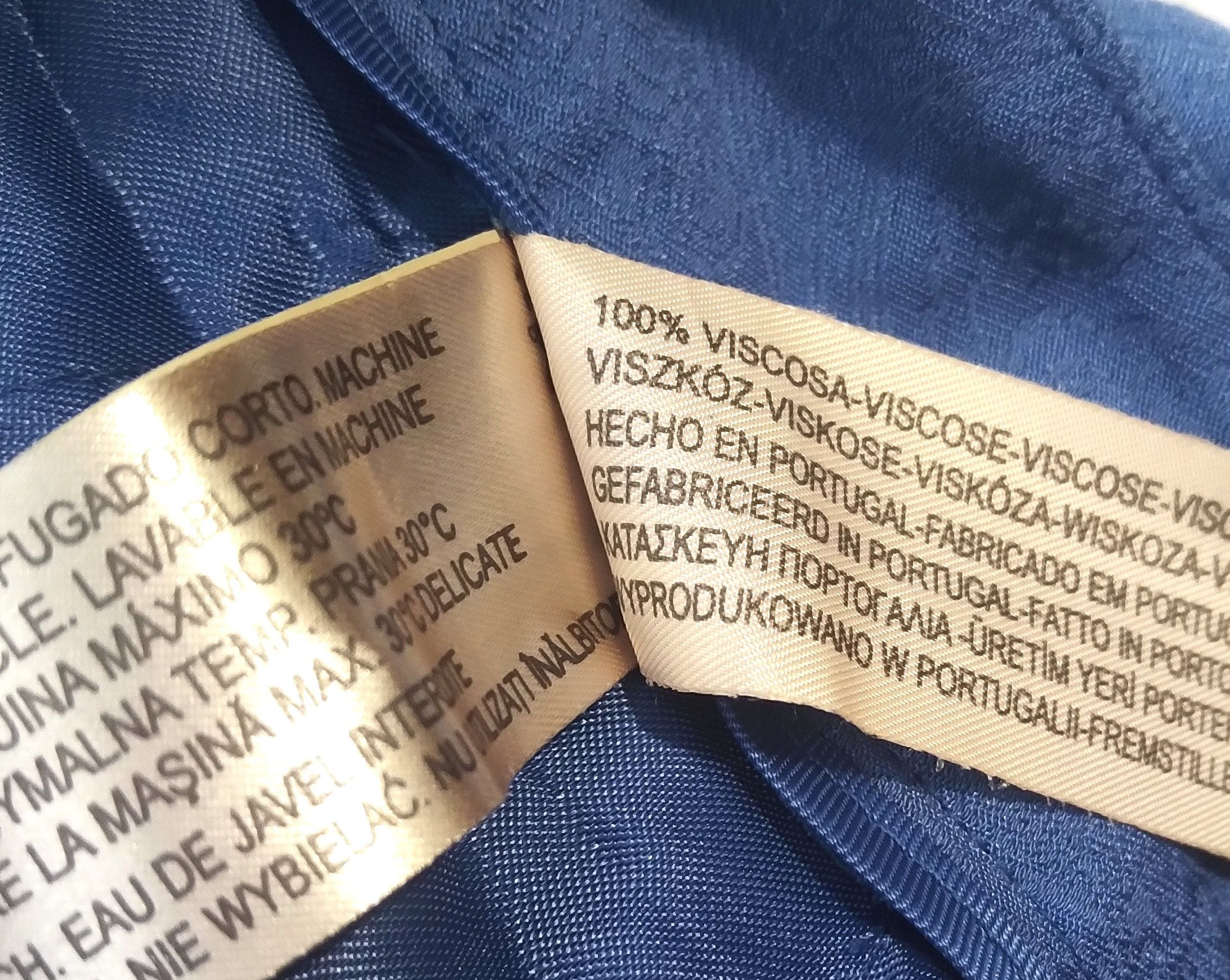 Massimo Dutti Massimo Dutti skinny blue textured women's trousers, pants Size 27" / US 4 / IT 40 - 10 Thumbnail