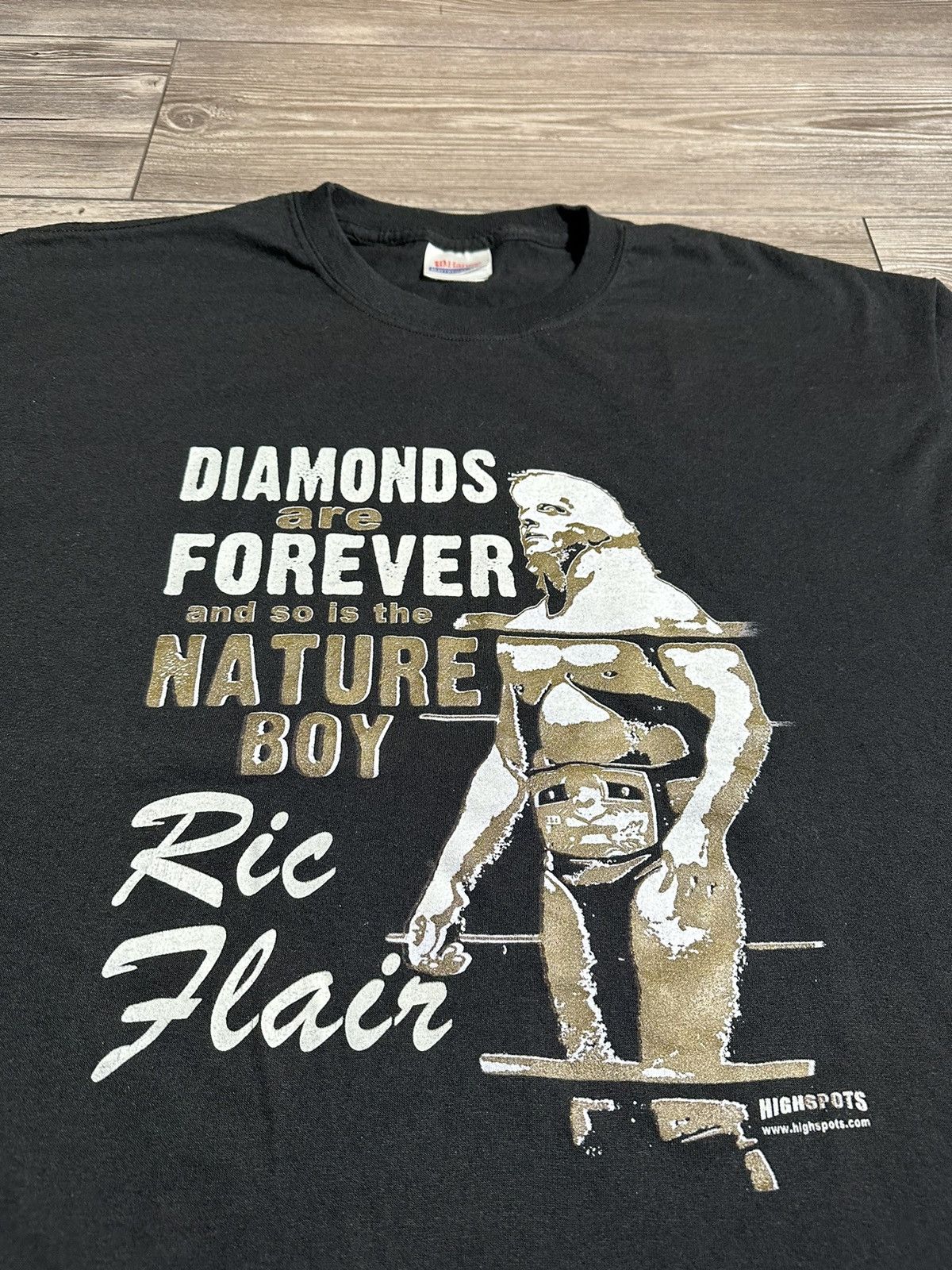 Vintage Vintage Y2K Ric Flair Nature Boy T Shirt Size US L / EU 52-54 / 3 - 2 Thumbnail
