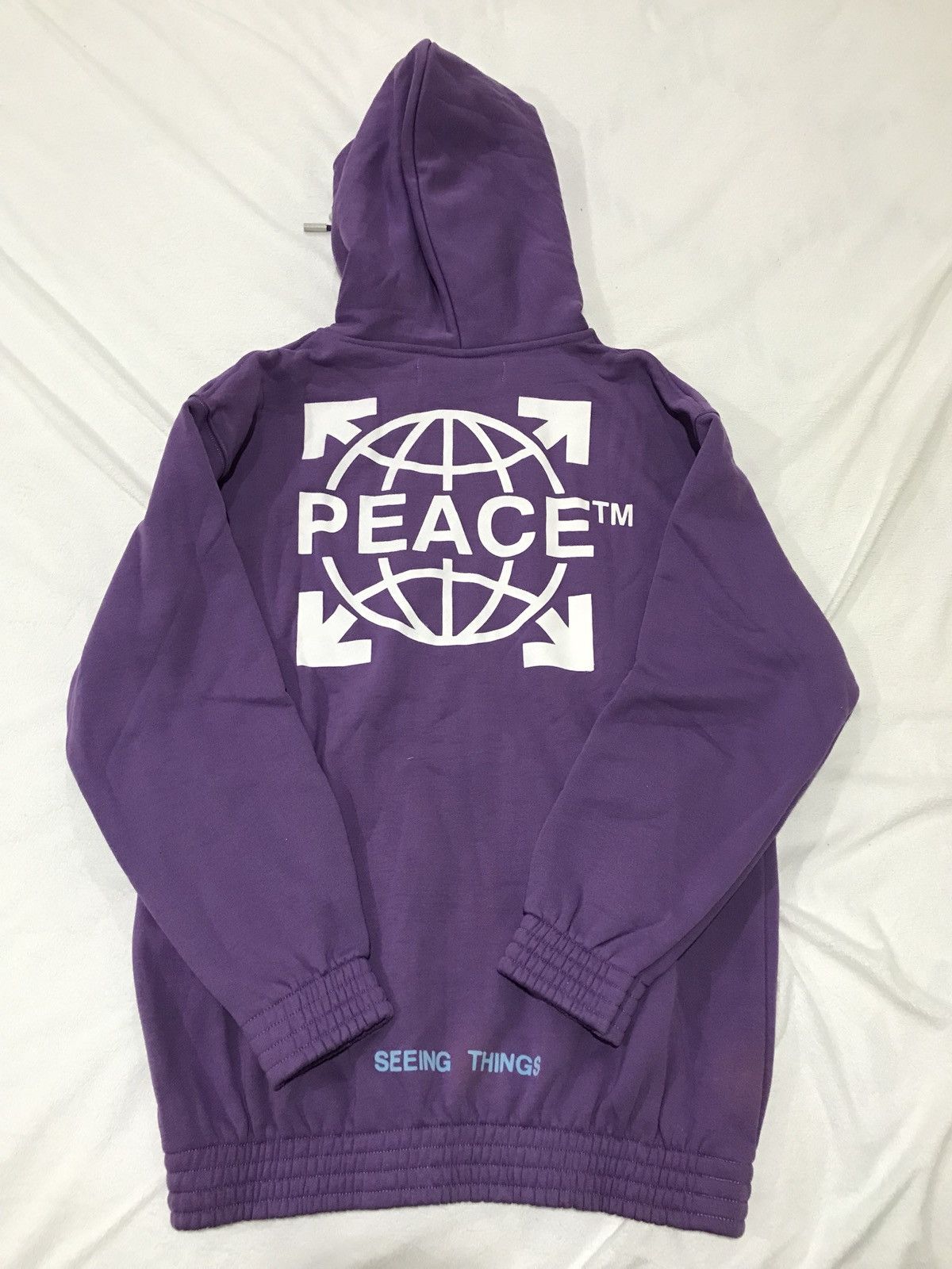 Off White Off White Globe Peace Hoodie Grailed