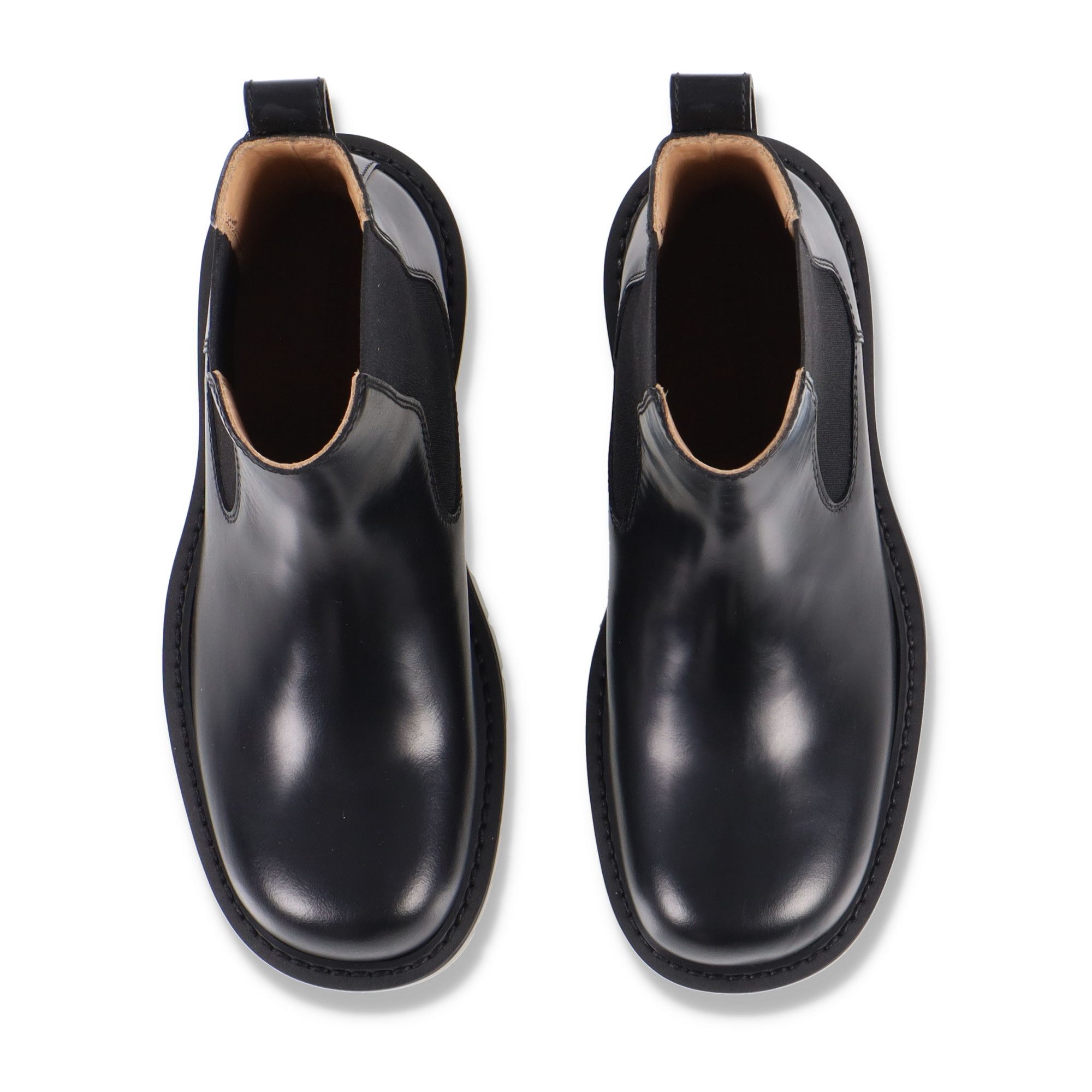 Bottega Veneta Black Leather Clear Sole Chelsea Boots Size US 7 / EU 40 - 6 Thumbnail