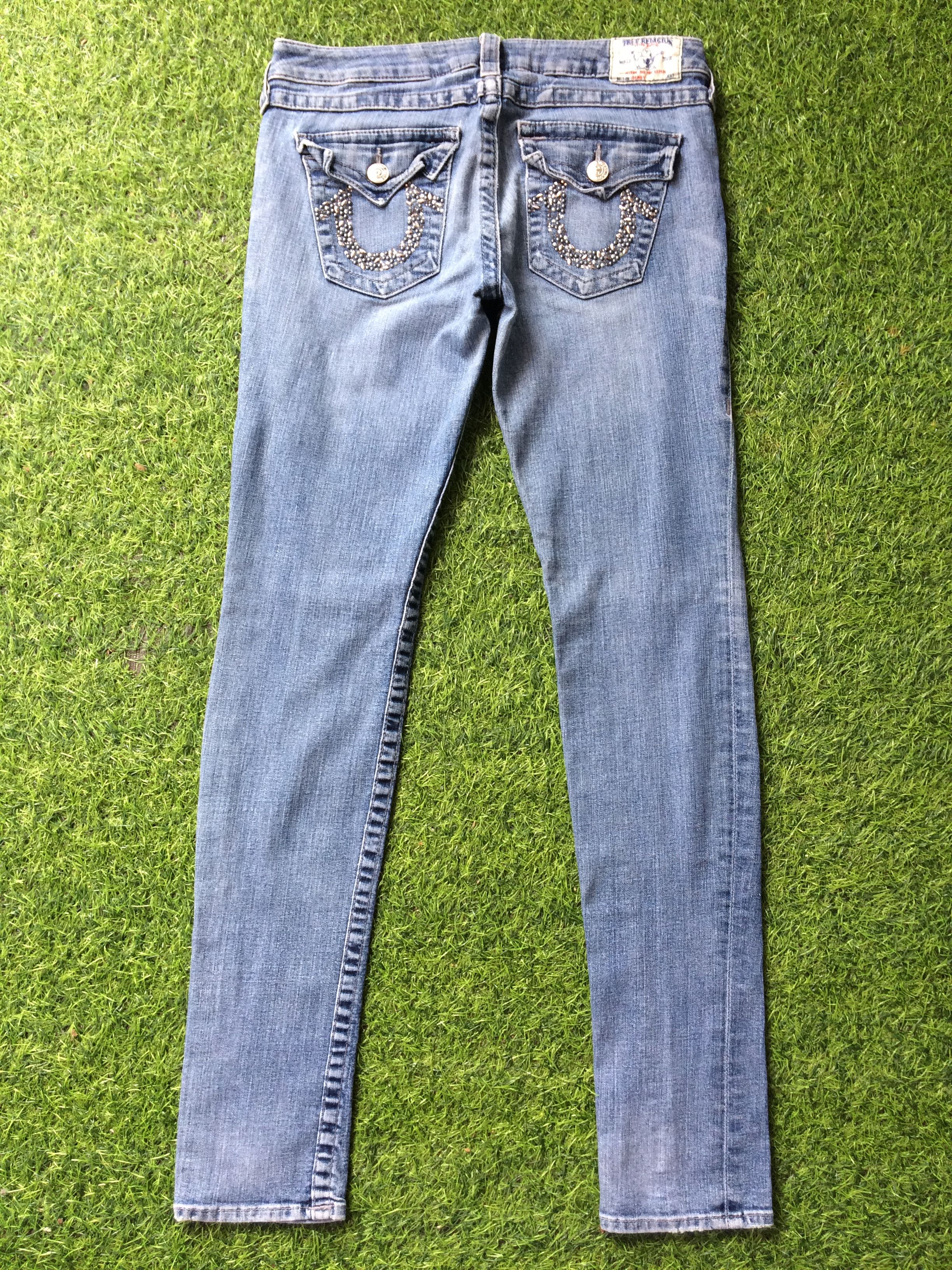 Designer True Religion Jeans Low Waist Section Skinny Seat #D-057 Size US 30 / EU 46 - 2 Thumbnail