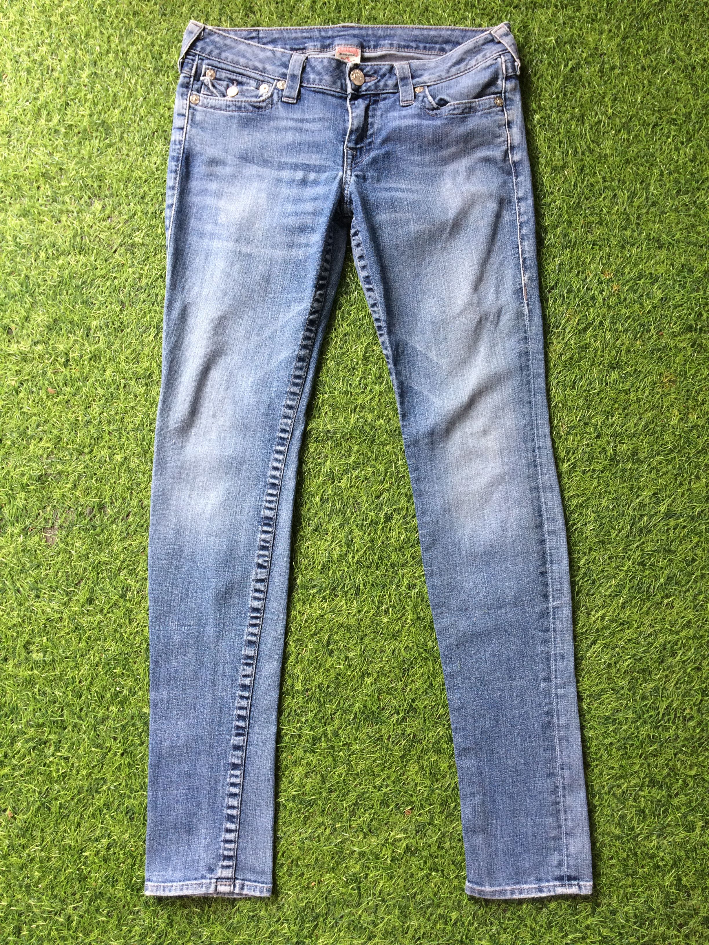 Designer True Religion Jeans Low Waist Section Skinny Seat #D-057 Size US 30 / EU 46 - 1 Thumbnail