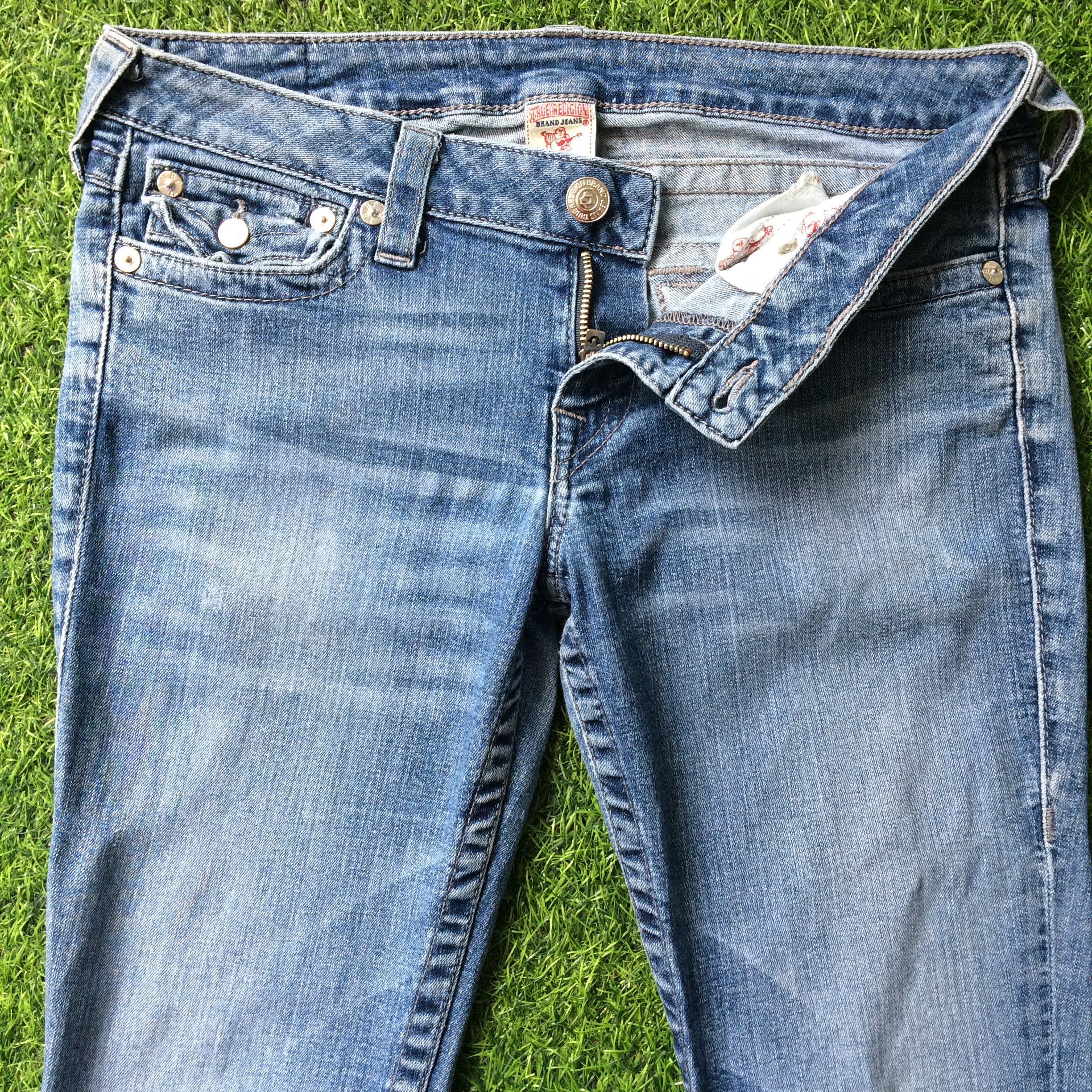 Designer True Religion Jeans Low Waist Section Skinny Seat #D-057 Size US 30 / EU 46 - 4 Thumbnail