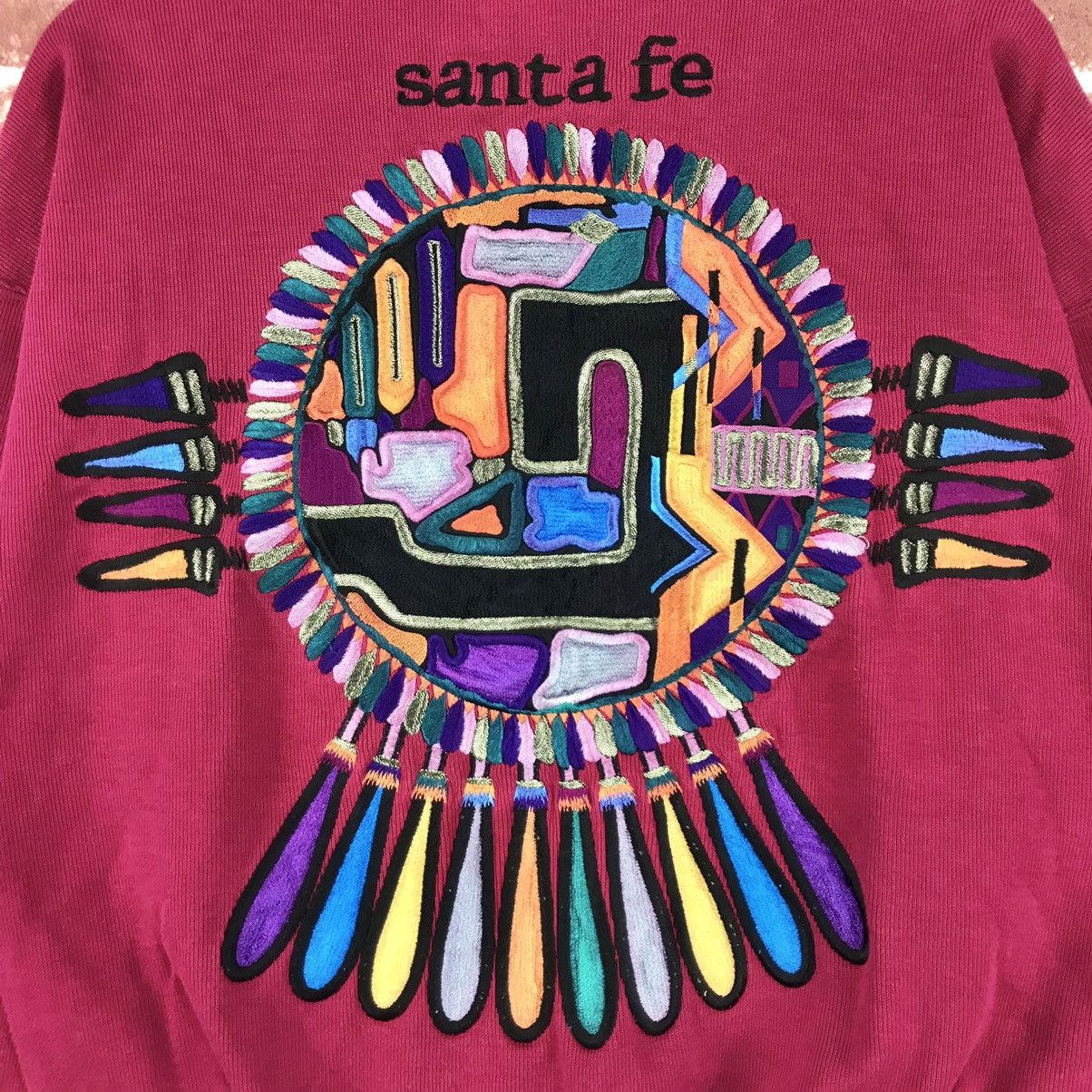 Designer × Vintage Santa Fe Embroiderey Logo Sweatshirt Size US M / EU 48-50 / 2 - 7 Thumbnail