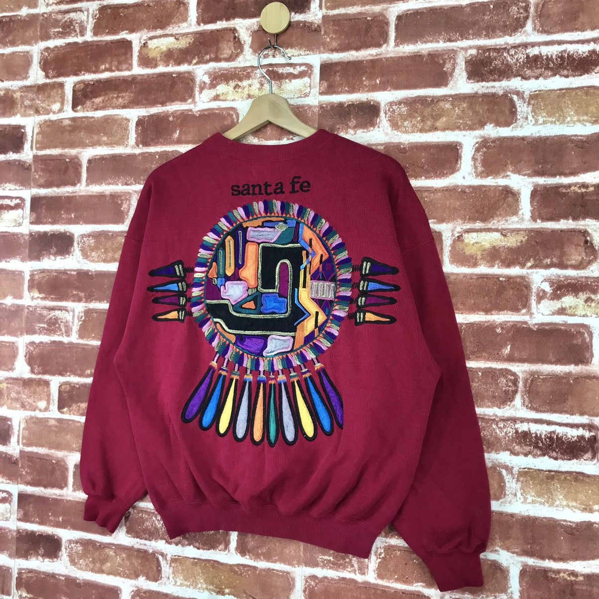 Designer × Vintage Santa Fe Embroiderey Logo Sweatshirt Size US M / EU 48-50 / 2 - 3 Thumbnail