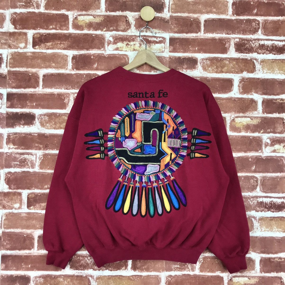 Designer × Vintage Santa Fe Embroiderey Logo Sweatshirt Size US M / EU 48-50 / 2 - 1 Thumbnail