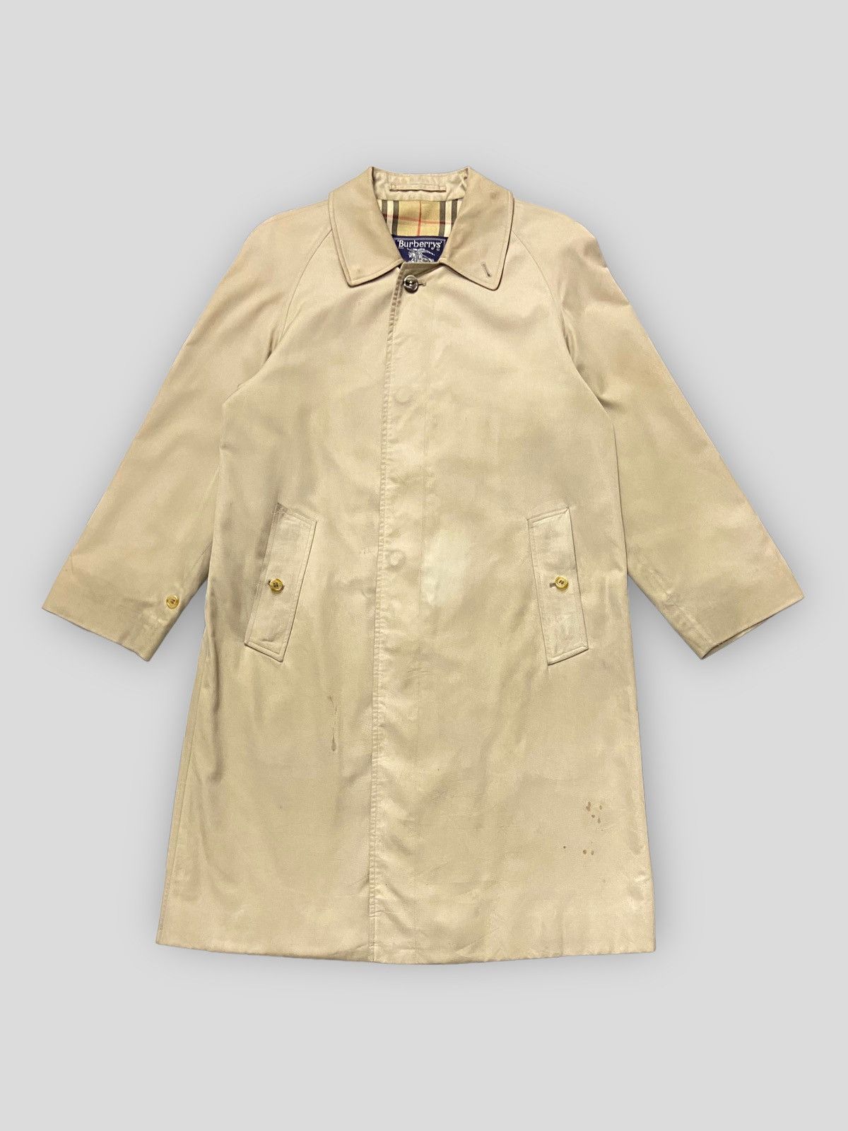 Burberry × Vintage Vintage Burberrys Nova Check Trench Coat Long Jacket Size US S / EU 44-46 / 1 - 2 Thumbnail