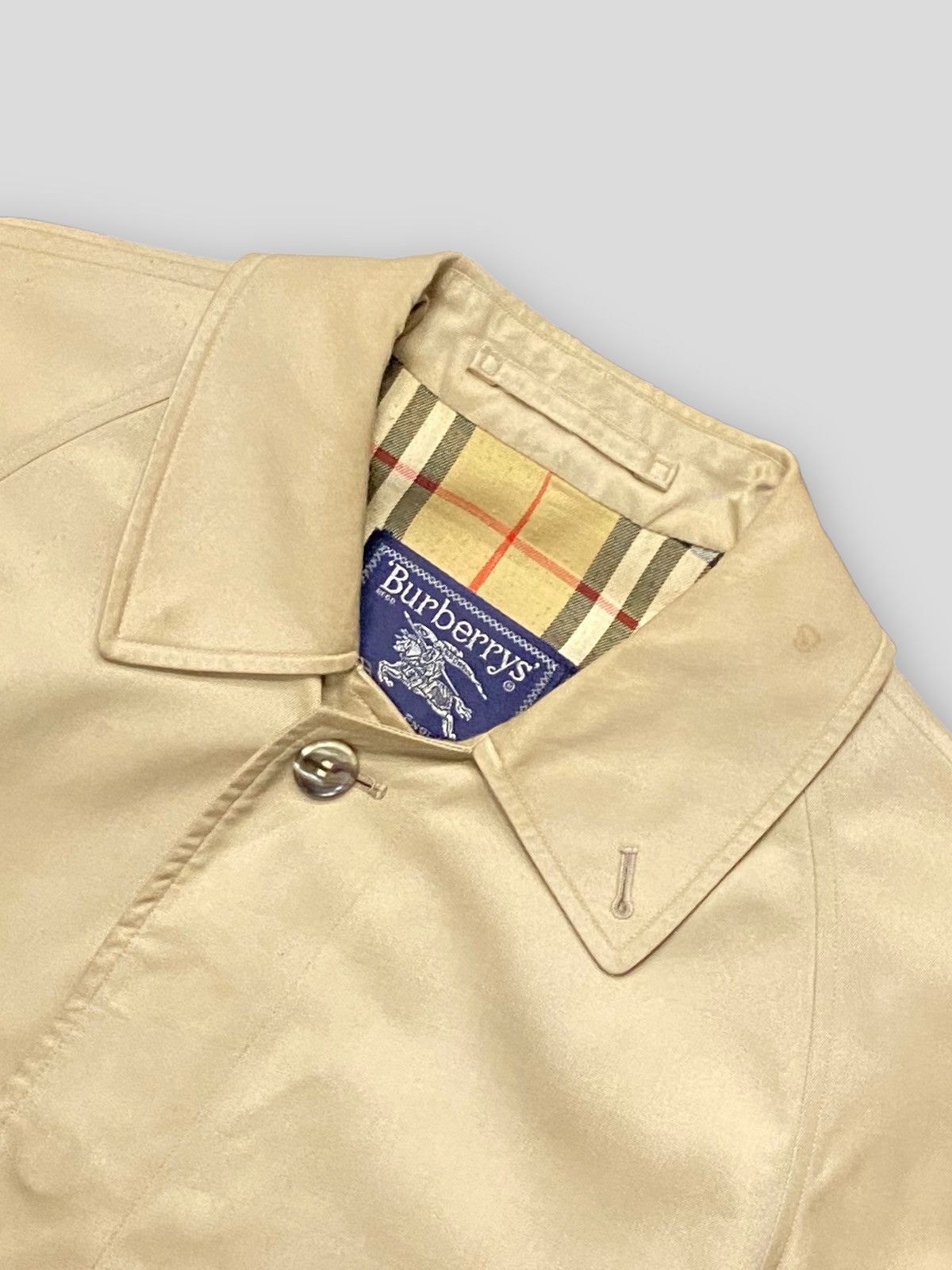 Burberry × Vintage Vintage Burberrys Nova Check Trench Coat Long Jacket Size US S / EU 44-46 / 1 - 5 Thumbnail