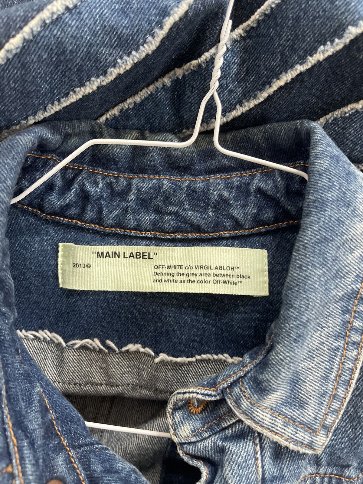Off-White Off white Diagonal window denim jacket Size US M / EU 48-50 / 2 - 9 Thumbnail