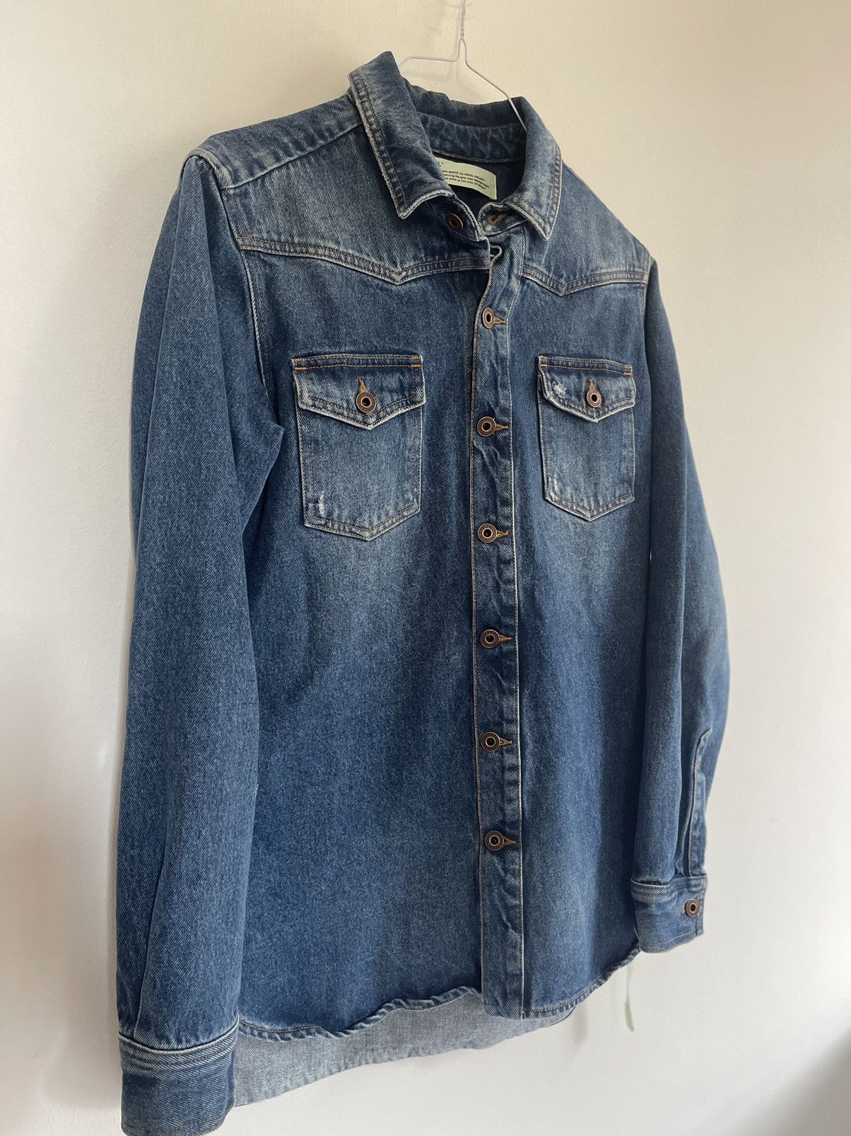 Off-White Off white Diagonal window denim jacket Size US M / EU 48-50 / 2 - 8 Thumbnail