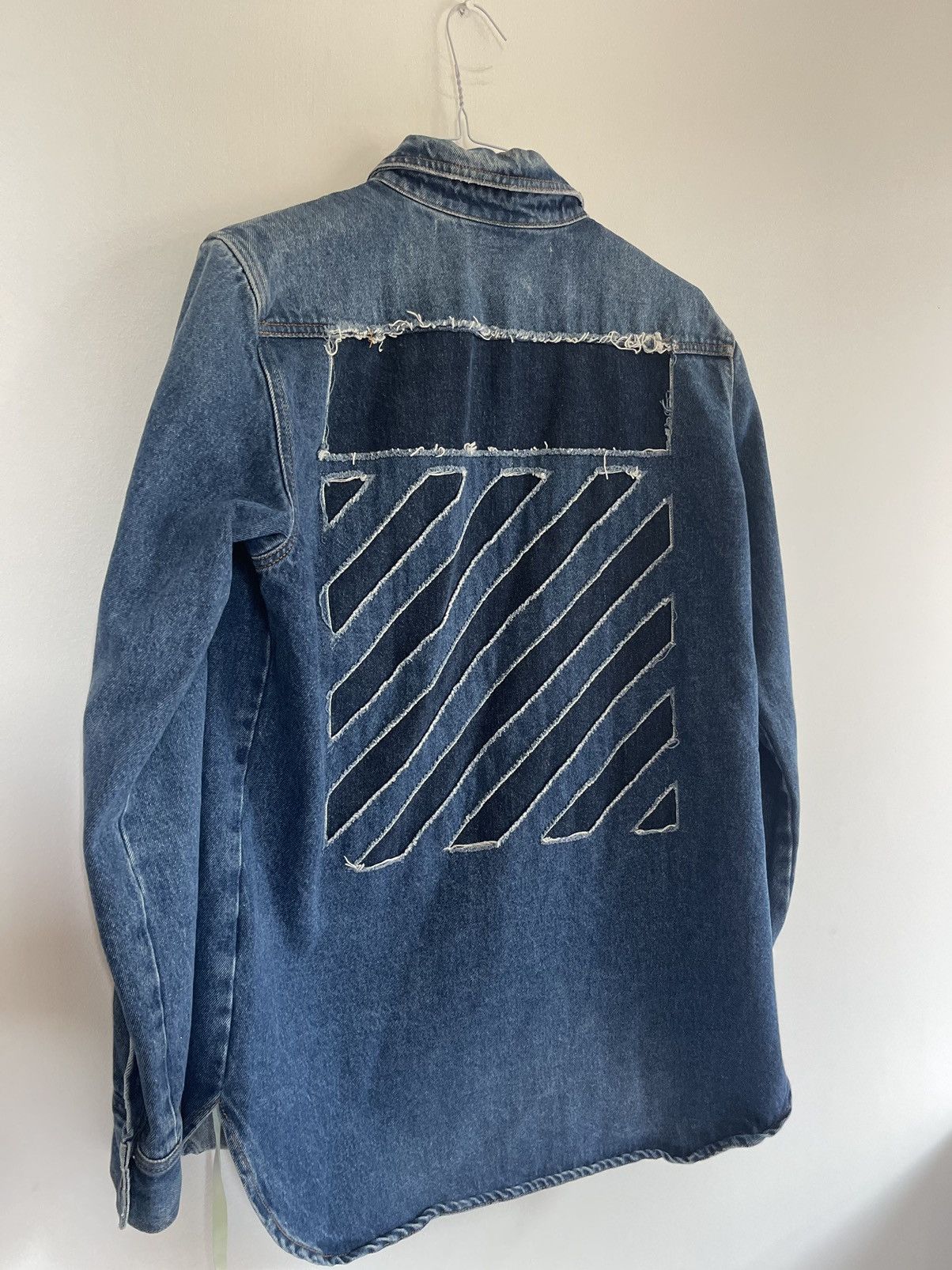 Off-White Off white Diagonal window denim jacket Size US M / EU 48-50 / 2 - 4 Thumbnail