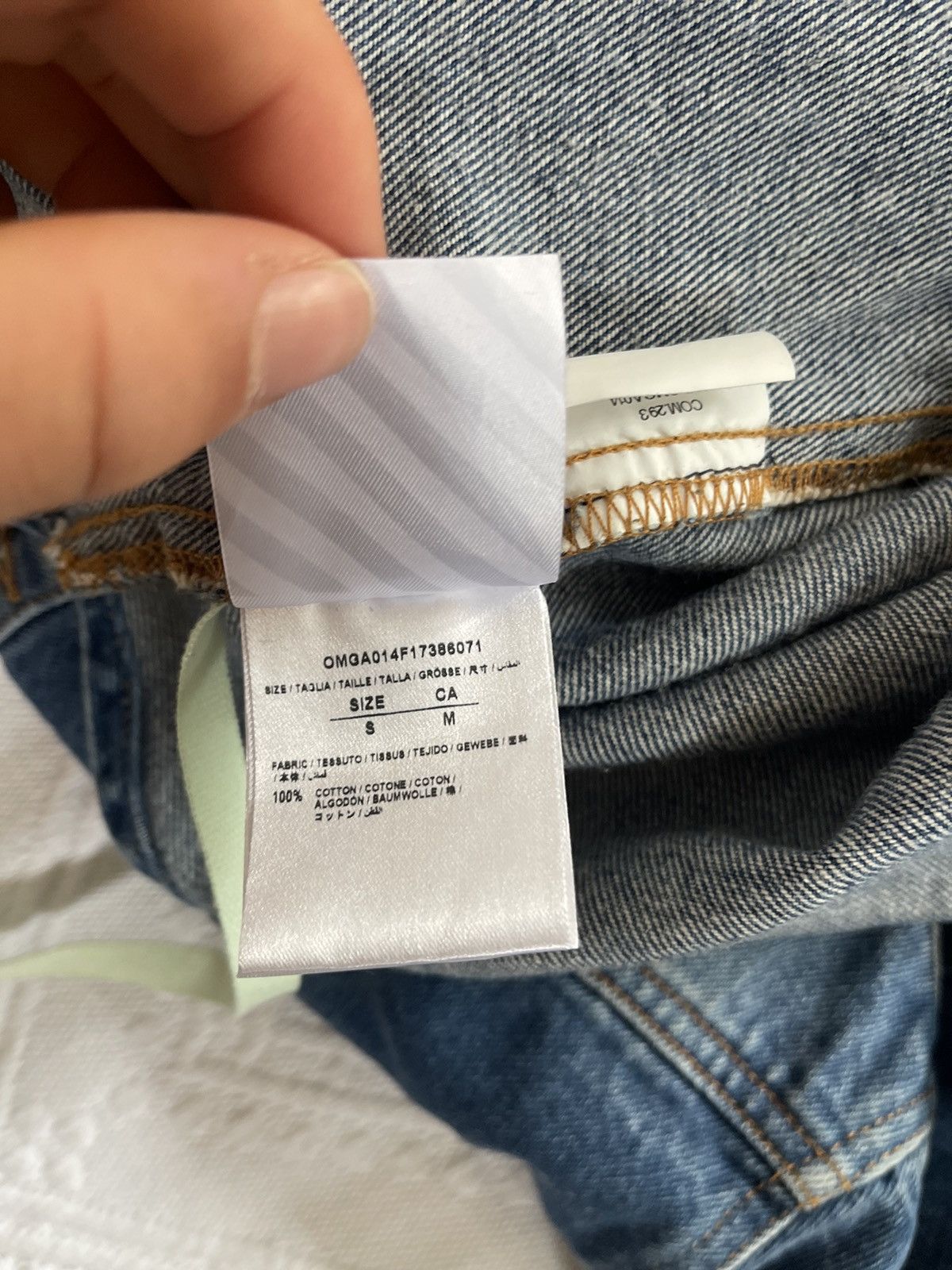 Off-White Off white Diagonal window denim jacket Size US M / EU 48-50 / 2 - 11 Thumbnail