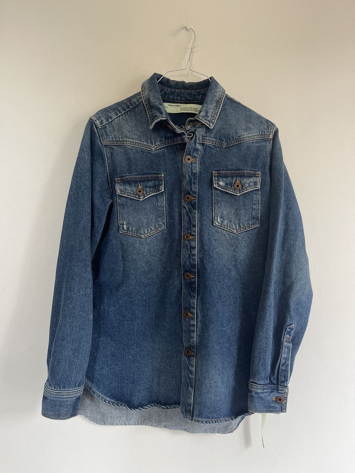Off-White Off white Diagonal window denim jacket Size US M / EU 48-50 / 2 - 2 Thumbnail