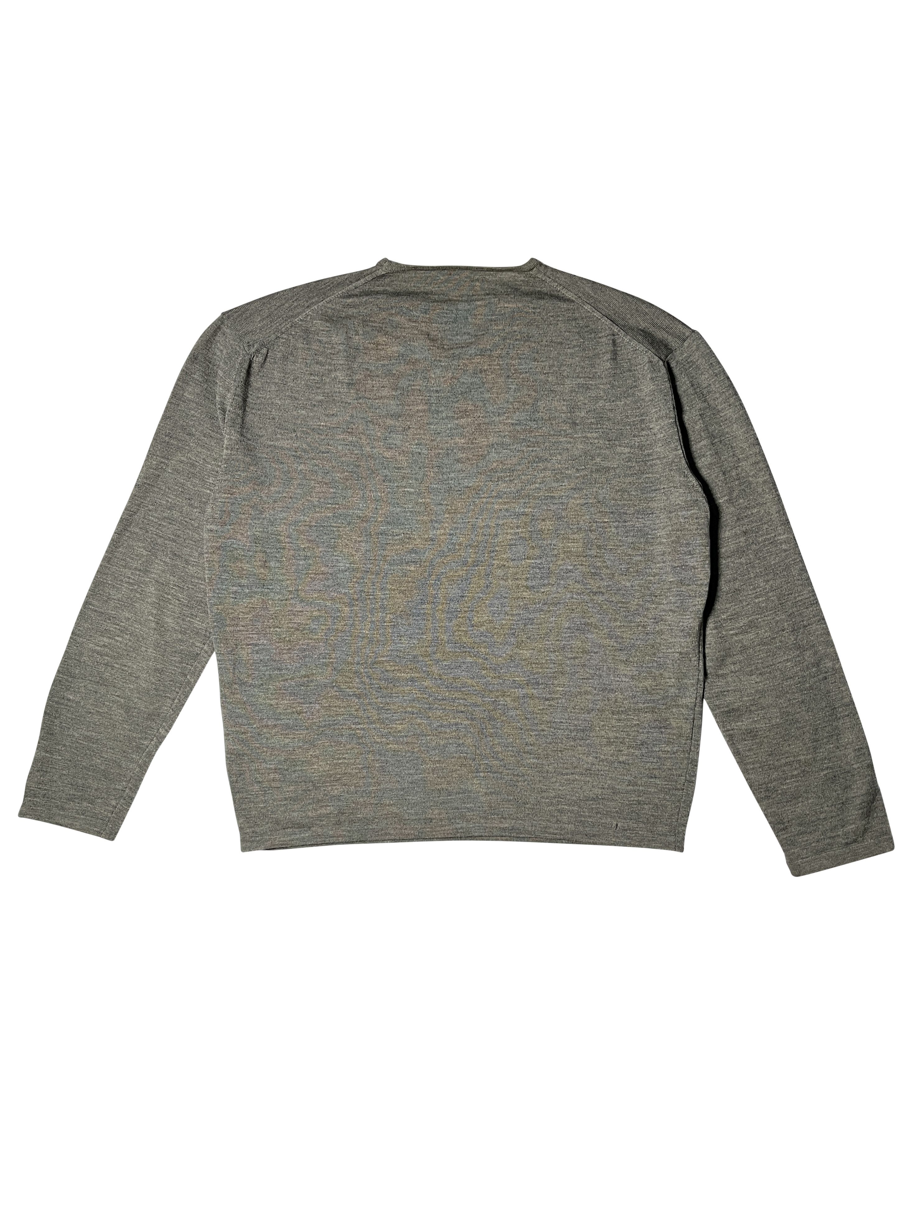 Jil Sander ⚡️QUICK SALE⚡️Jil Sander Grey V-neck Knit Sweater Size US M / EU 48-50 / 2 - 2 Thumbnail