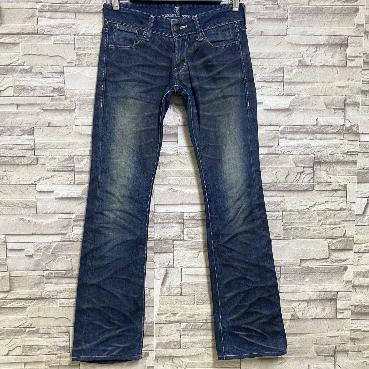Murder License Murder License Waxed Denim Flare Jeans Honeycomb Size US 29 - 3 Thumbnail