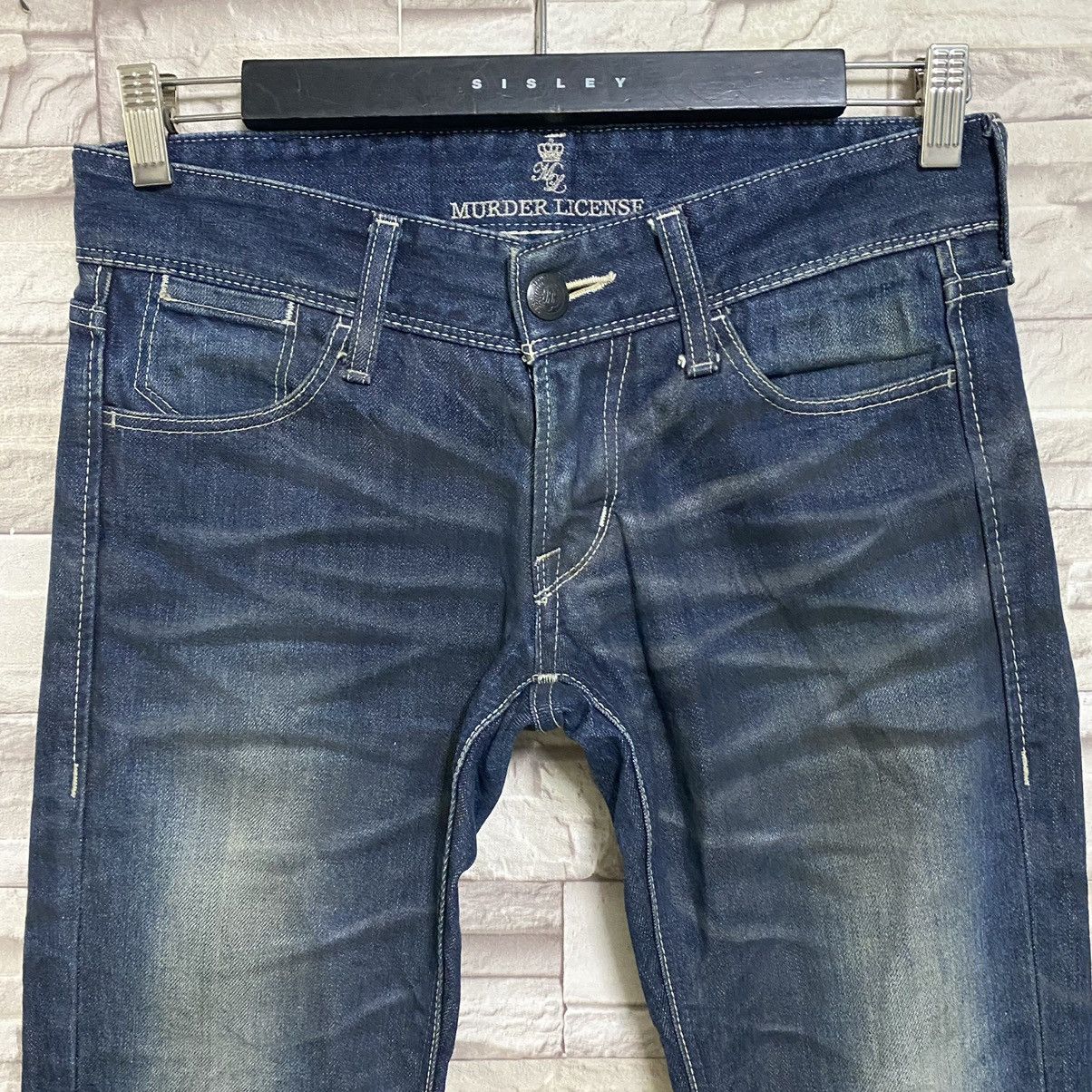 Murder License Murder License Waxed Denim Flare Jeans Honeycomb Size US 29 - 4 Thumbnail