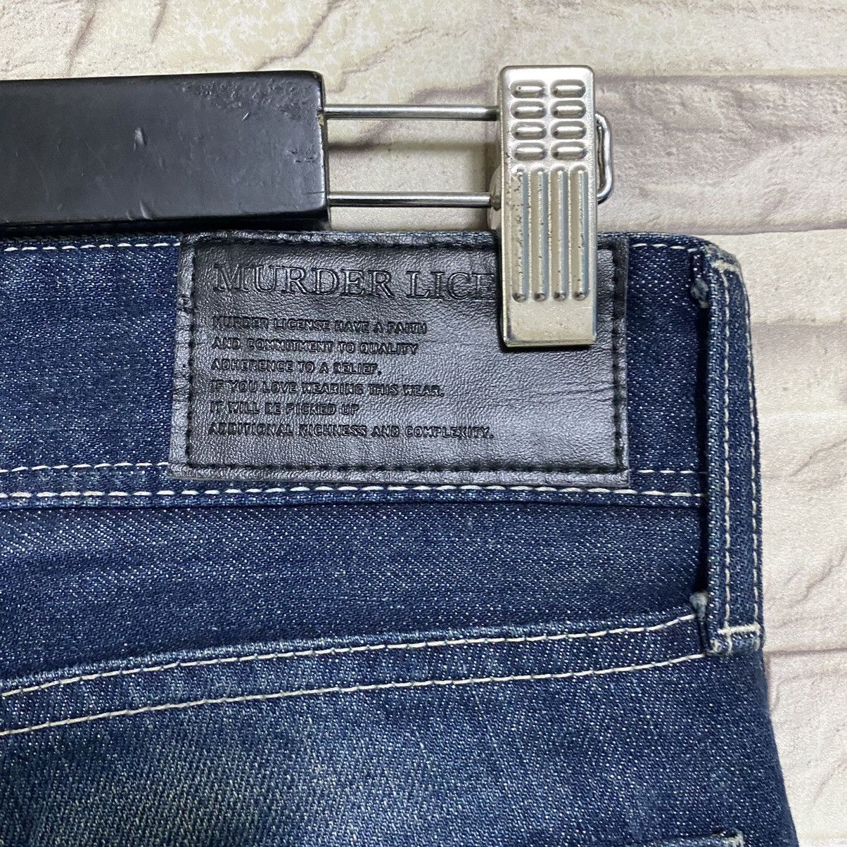 Murder License Murder License Waxed Denim Flare Jeans Honeycomb Size US 29 - 14 Thumbnail