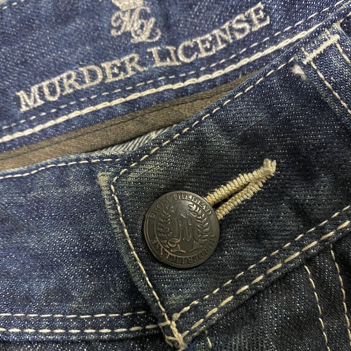Murder License Murder License Waxed Denim Flare Jeans Honeycomb Size US 29 - 15 Thumbnail