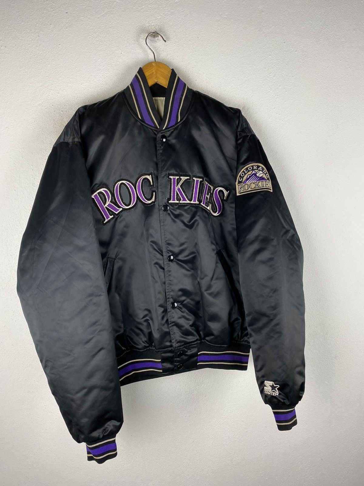 Starter × Vintage RARE ROCKIES DIAMOND COLLECTION BT STARTER MADE IN USA Size US L / EU 52-54 / 3 - 3 Thumbnail