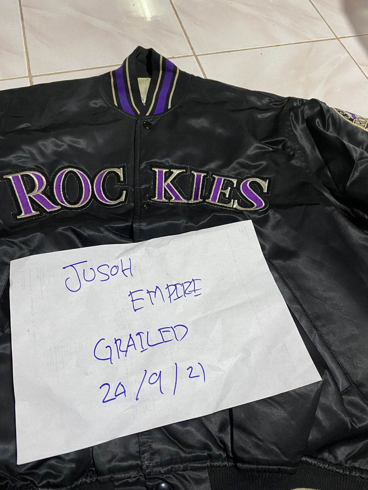 Starter × Vintage RARE ROCKIES DIAMOND COLLECTION BT STARTER MADE IN USA Size US L / EU 52-54 / 3 - 9 Thumbnail