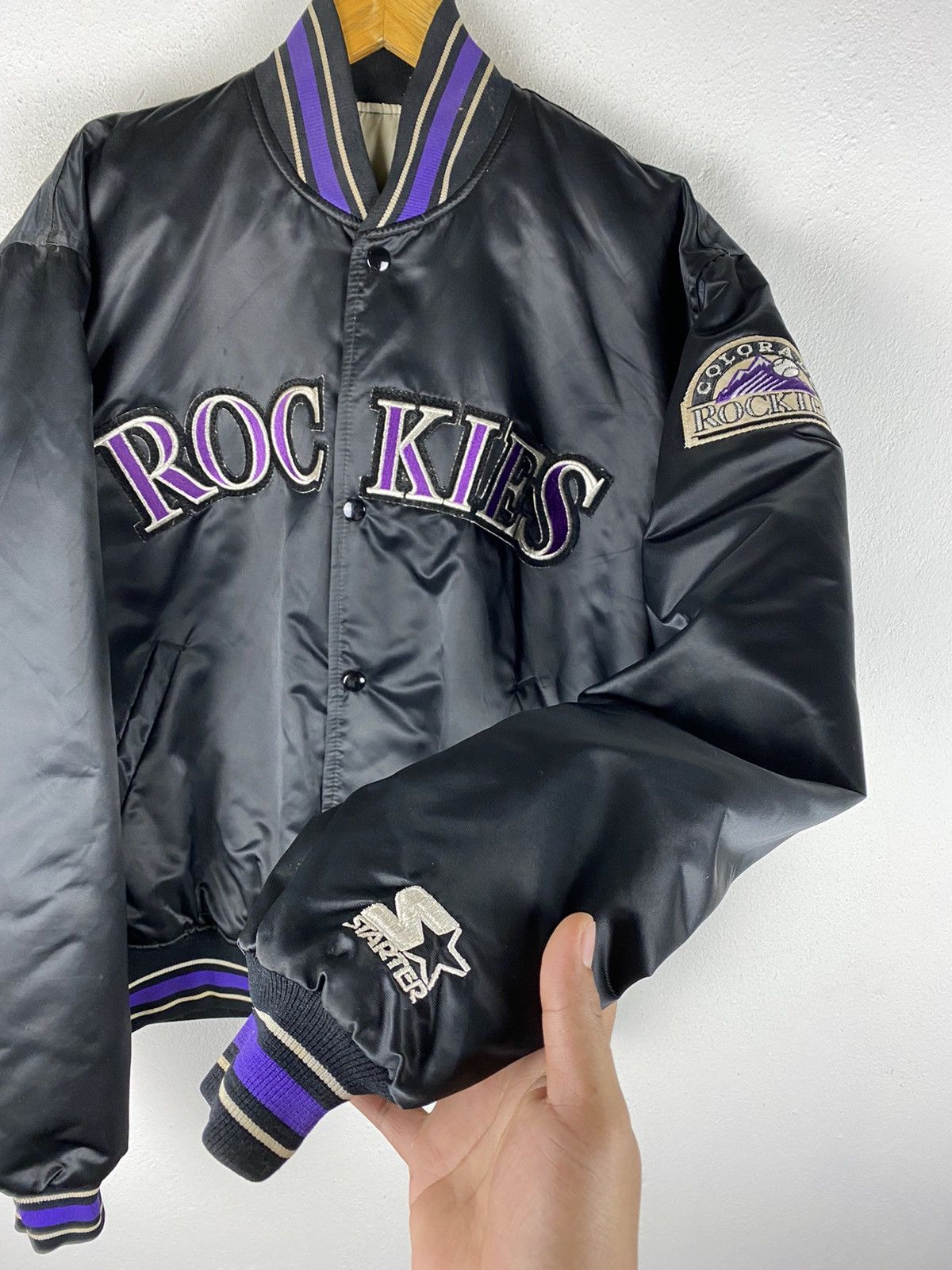 Starter × Vintage RARE ROCKIES DIAMOND COLLECTION BT STARTER MADE IN USA Size US L / EU 52-54 / 3 - 6 Thumbnail