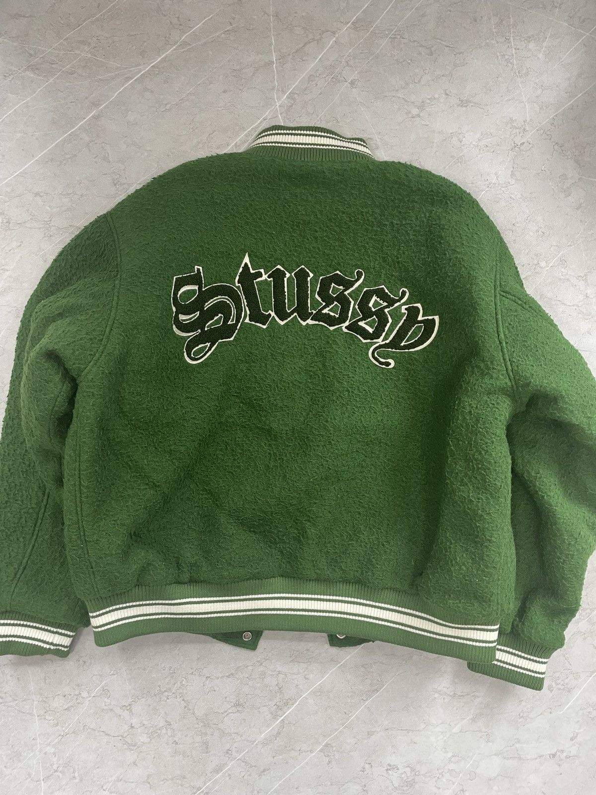 ジャケット・アウター stussy wool jacket y2k green Wool vest Stussy Green size L International in Wool - 40064133