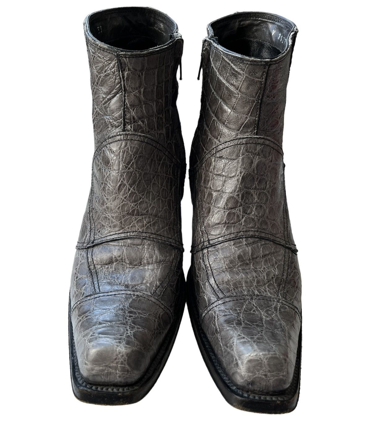 Gianni Barbato × Leather Gianni Barbato Designer Python Leather Cowboy Handmade Boots Size US 6 / EU 39 - 3 Thumbnail