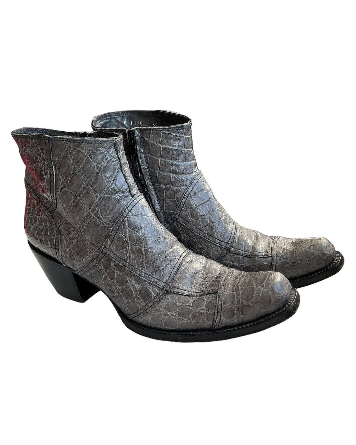 Gianni Barbato × Leather Gianni Barbato Designer Python Leather Cowboy Handmade Boots Size US 6 / EU 39 - 2 Thumbnail