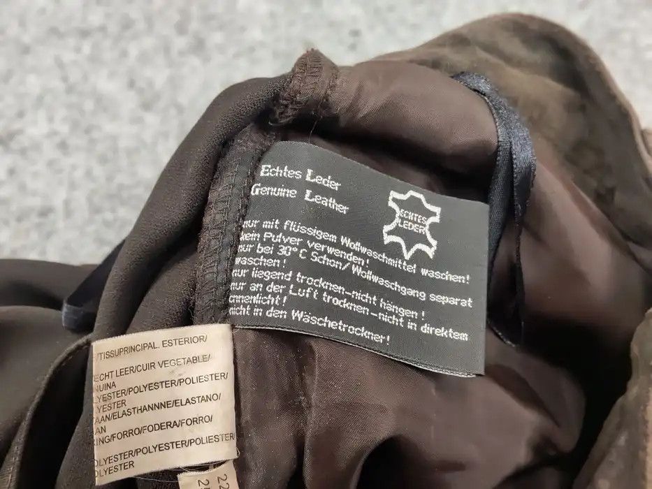 Japanese Brand Vintage Combined women's leather trousers dark brown Pants Size 32" / US 10 / IT 46 - 10 Thumbnail