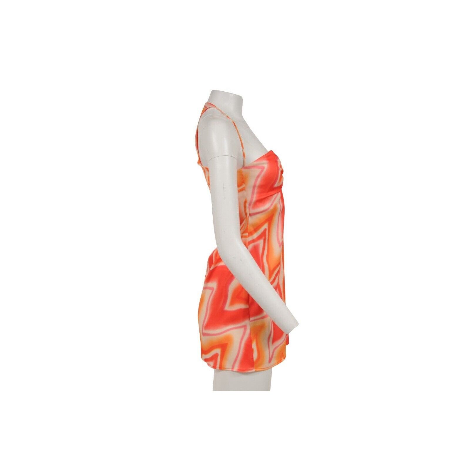 Fiorucci Orange Red Pink Desert Heat Mini Dress Size M / US 6-8 / IT 42-44 - 7 Thumbnail