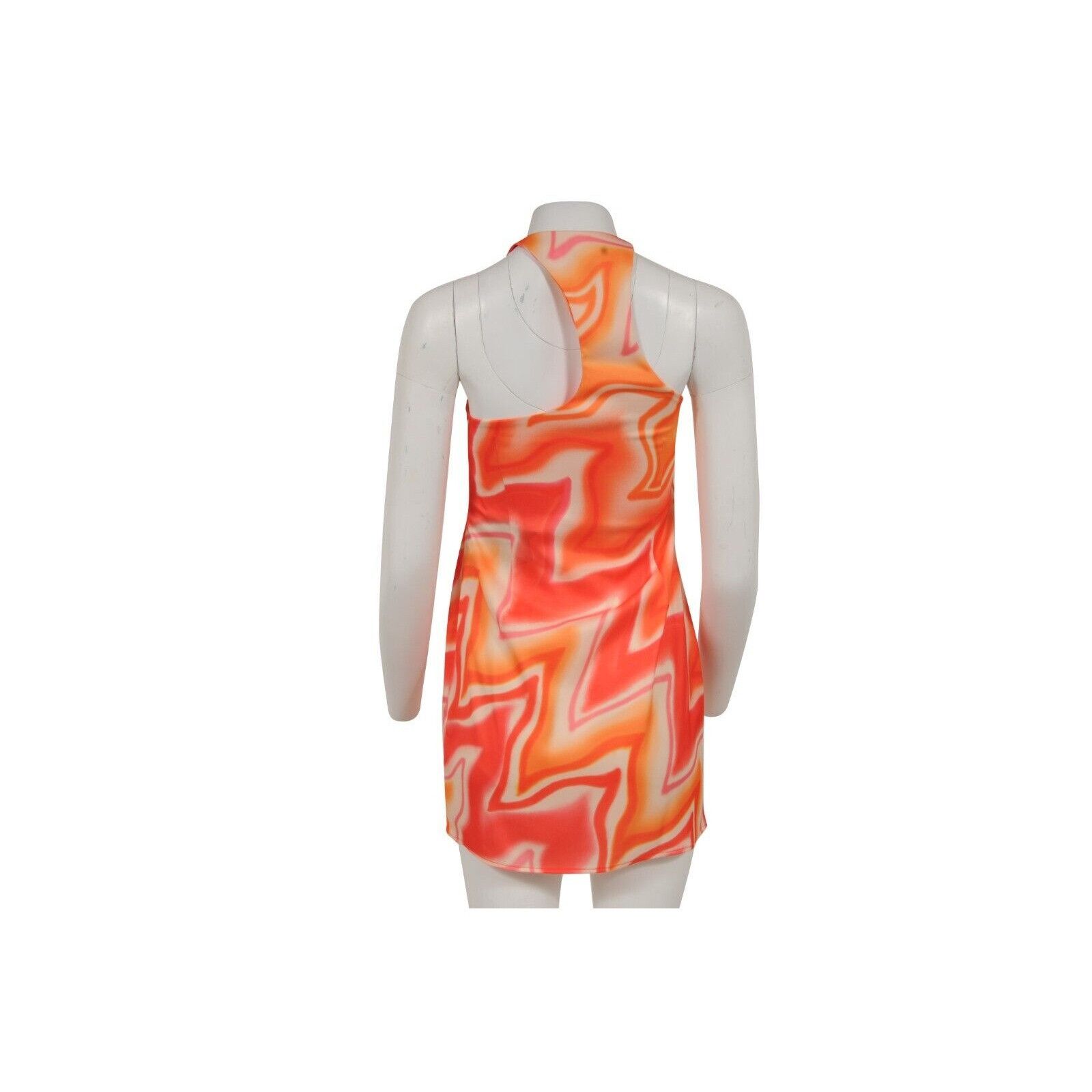 Fiorucci Orange Red Pink Desert Heat Mini Dress Size M / US 6-8 / IT 42-44 - 9 Thumbnail
