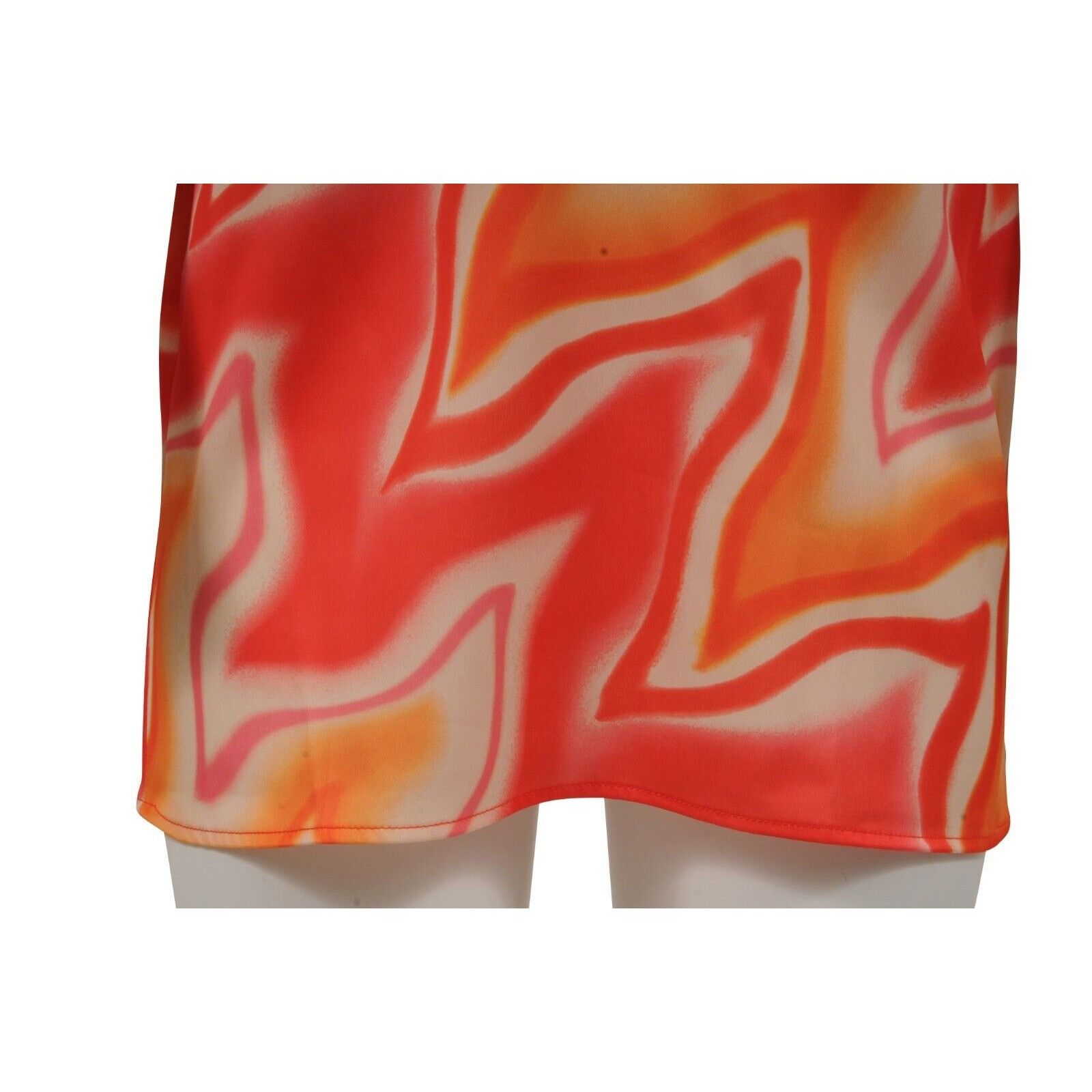 Fiorucci Orange Red Pink Desert Heat Mini Dress Size M / US 6-8 / IT 42-44 - 5 Thumbnail