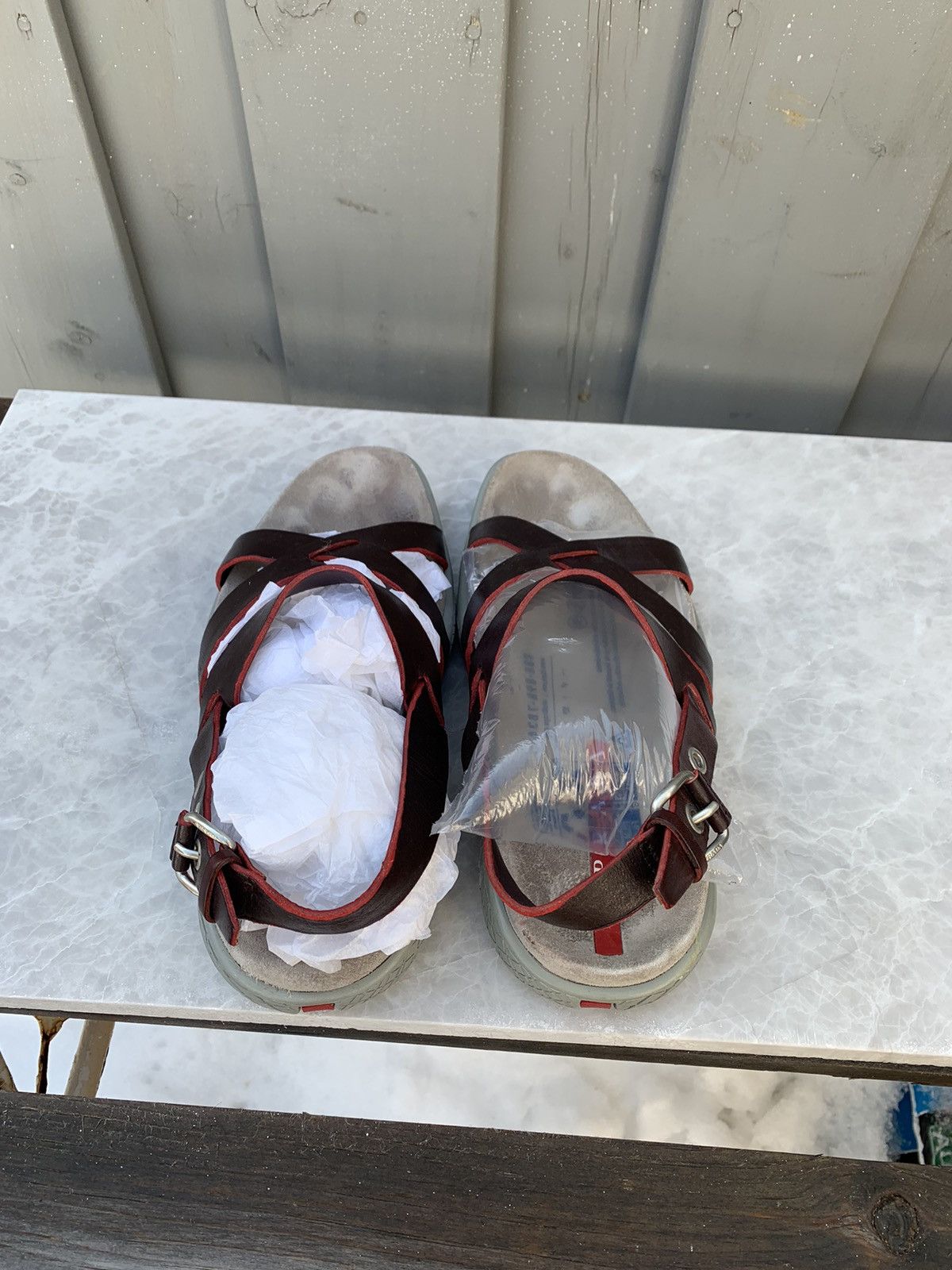 Prada × Vintage Vintage Prada Sandals Vintage Linea Rossa Sport Strap 90s Size US 6 / IT 36 - 9 Thumbnail