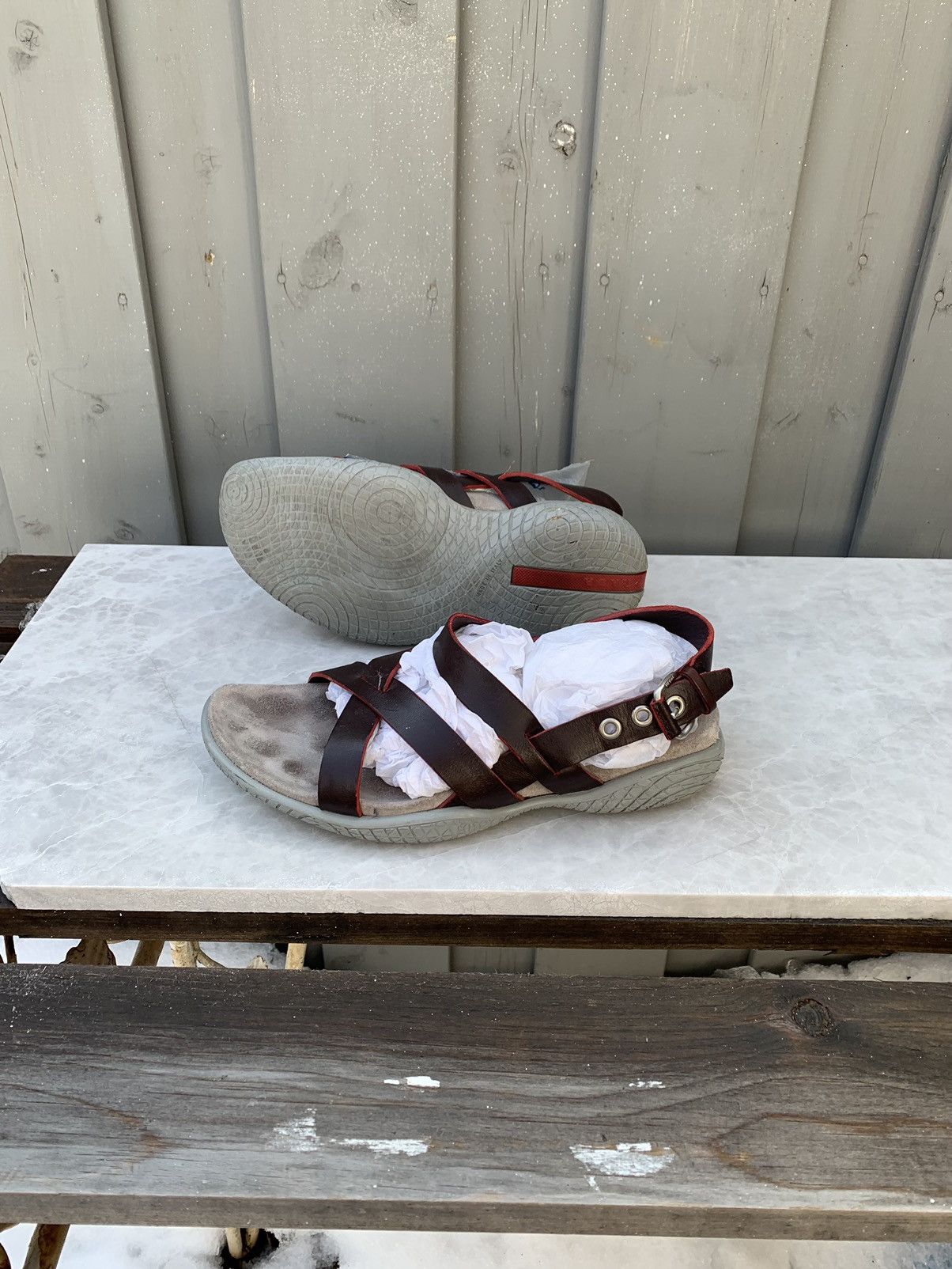 Prada × Vintage Vintage Prada Sandals Vintage Linea Rossa Sport Strap 90s Size US 6 / IT 36 - 1 Thumbnail