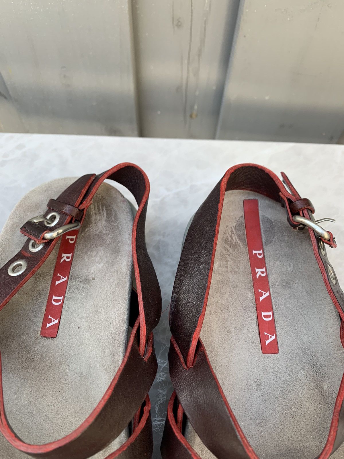 Prada × Vintage Vintage Prada Sandals Vintage Linea Rossa Sport Strap 90s Size US 6 / IT 36 - 13 Thumbnail